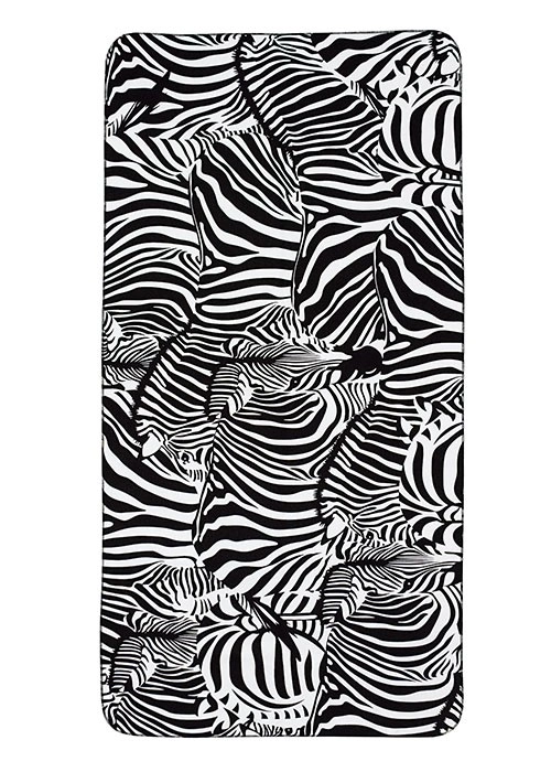 Handtuch, Zebra Schwarz Weiß, 50x100 cm
