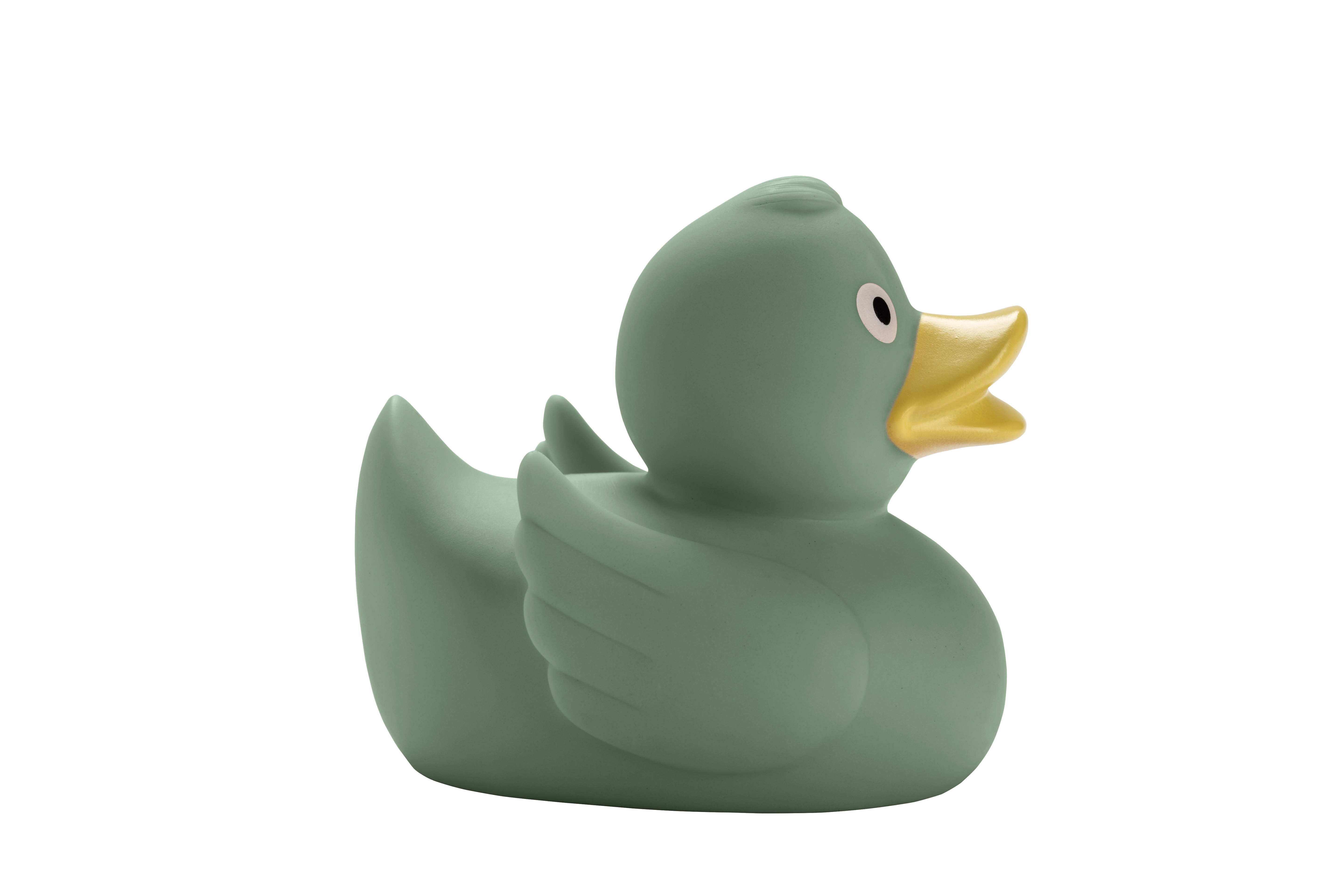 Badeente NANNI Maledivia Ente Grüne Badeente mit gelbem Schnabel und weißen Augen, ideal für das Kinderbad oder als dekoratives Accessoire.