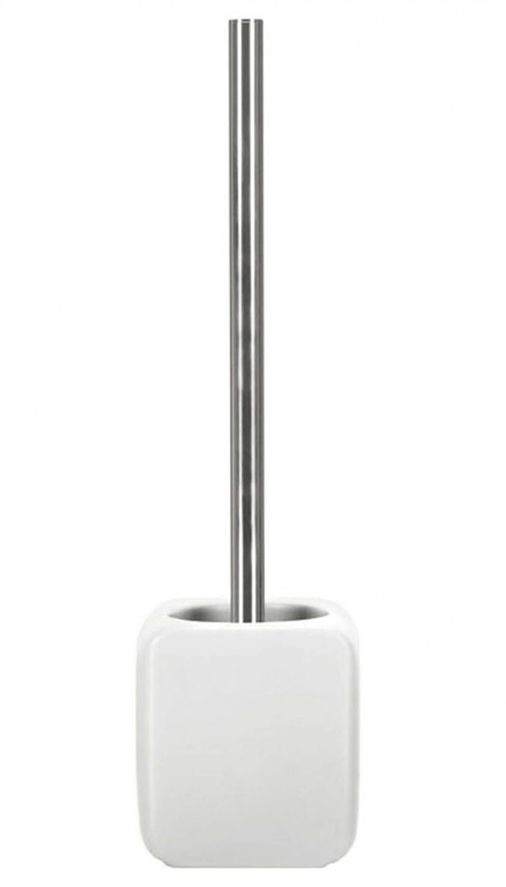 4004478221772 Elegante WC-Bürste mit weißem Keramikhalter und Edelstahlgriff. Modernes Design für stilvolle Badezimmer.