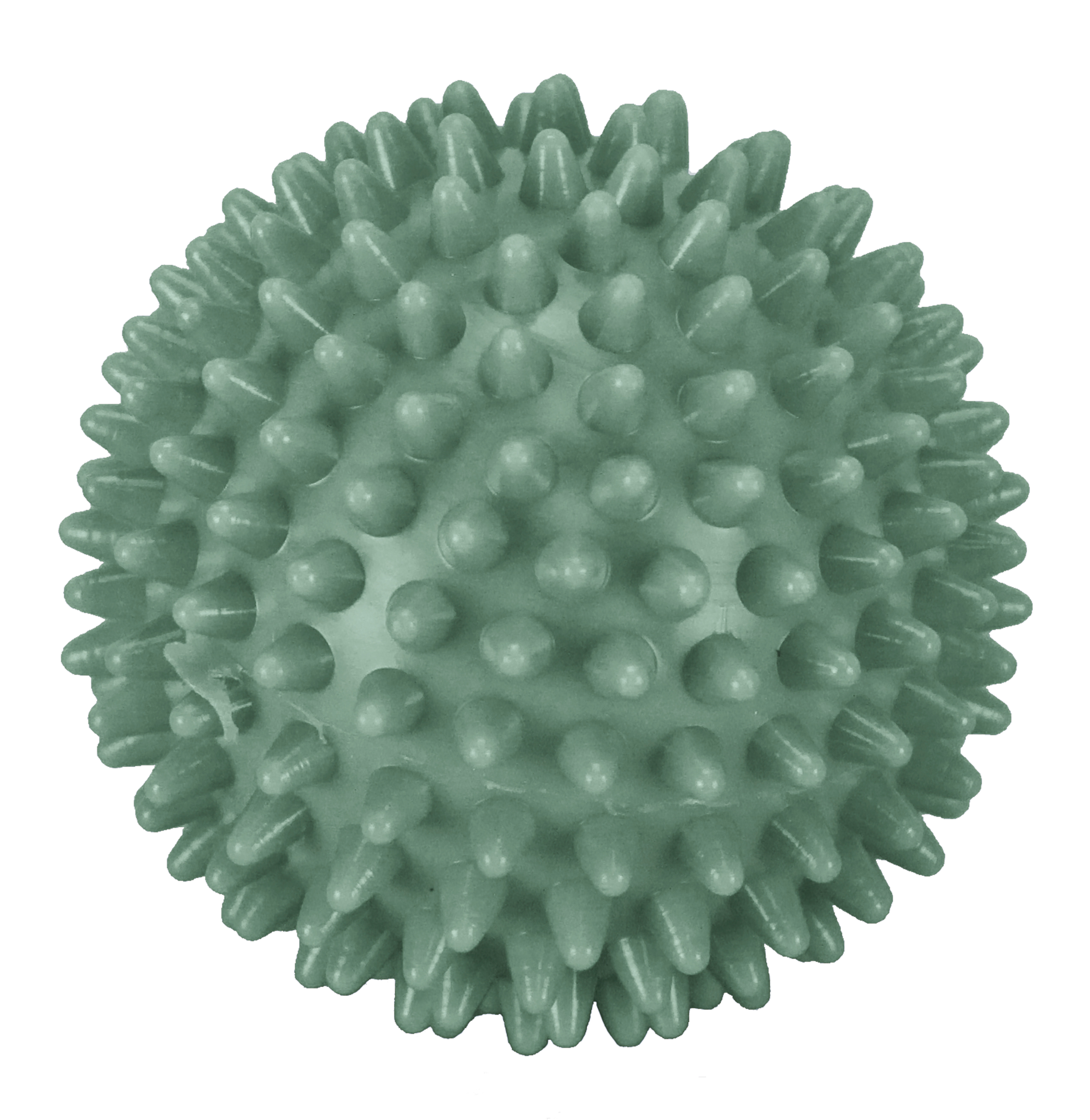 Grüner Massageball mit weichen Noppen für eine angenehme und entspannende Massage. Ideal zur Muskelentspannung und Durchblutungsförderung.