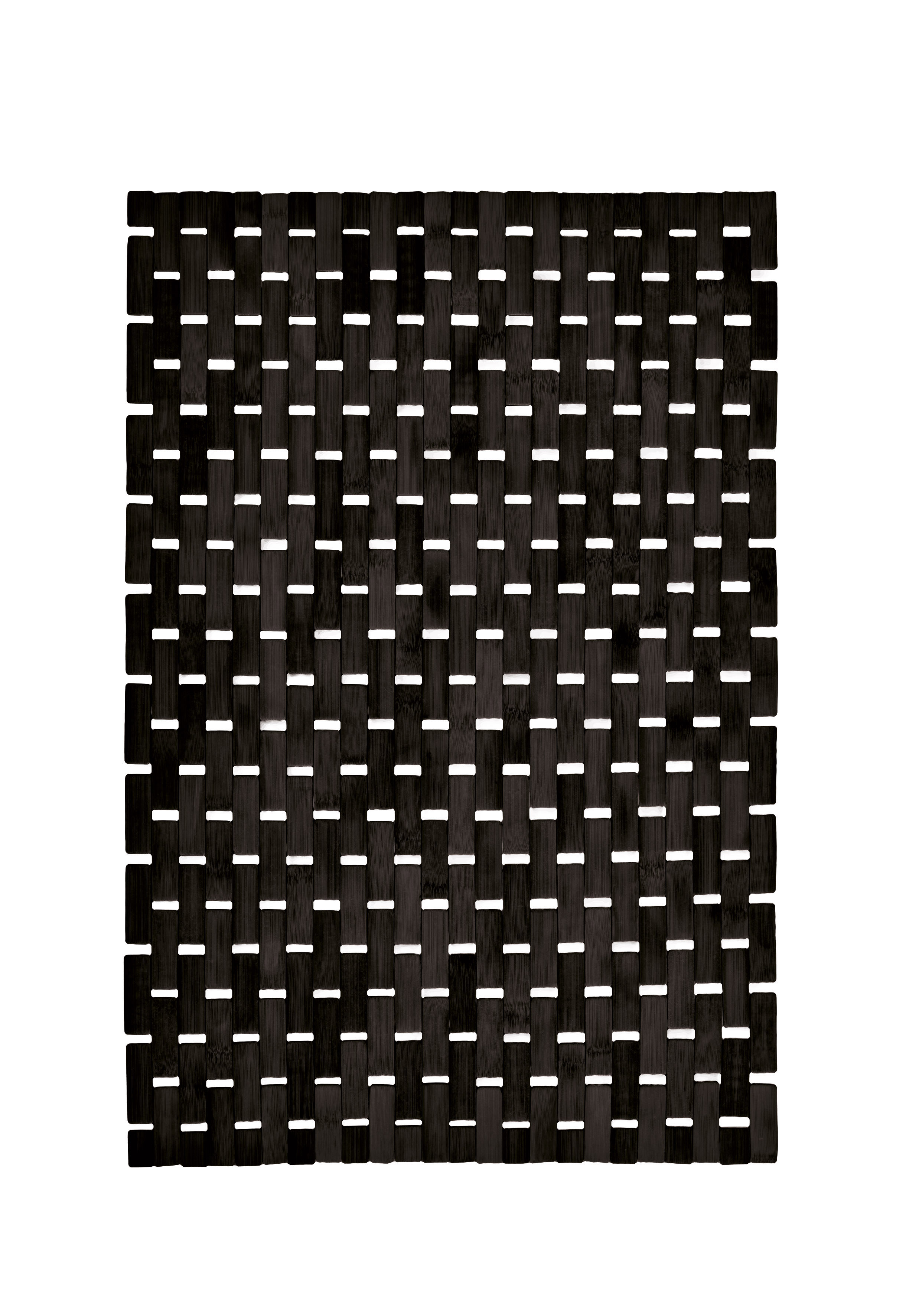 Holzmatte Palito, Schwarz, 50x70 cm
