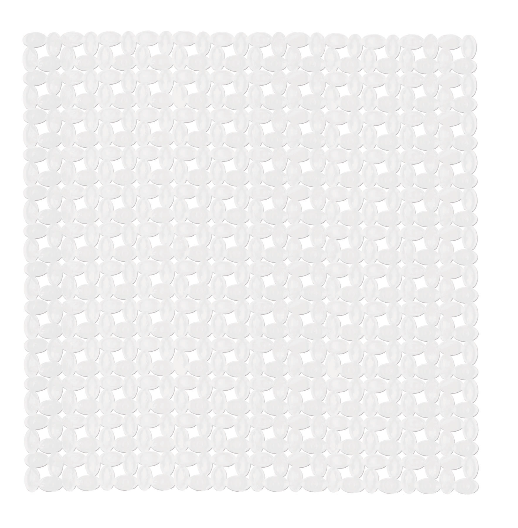 Duscheinlage IVY Weiß 54x 54 cm Transparente, rutschfeste Badematte mit ovalen Saugnäpfen für sicheren Halt und modernes Design. Ideal für Dusche und Badewanne.