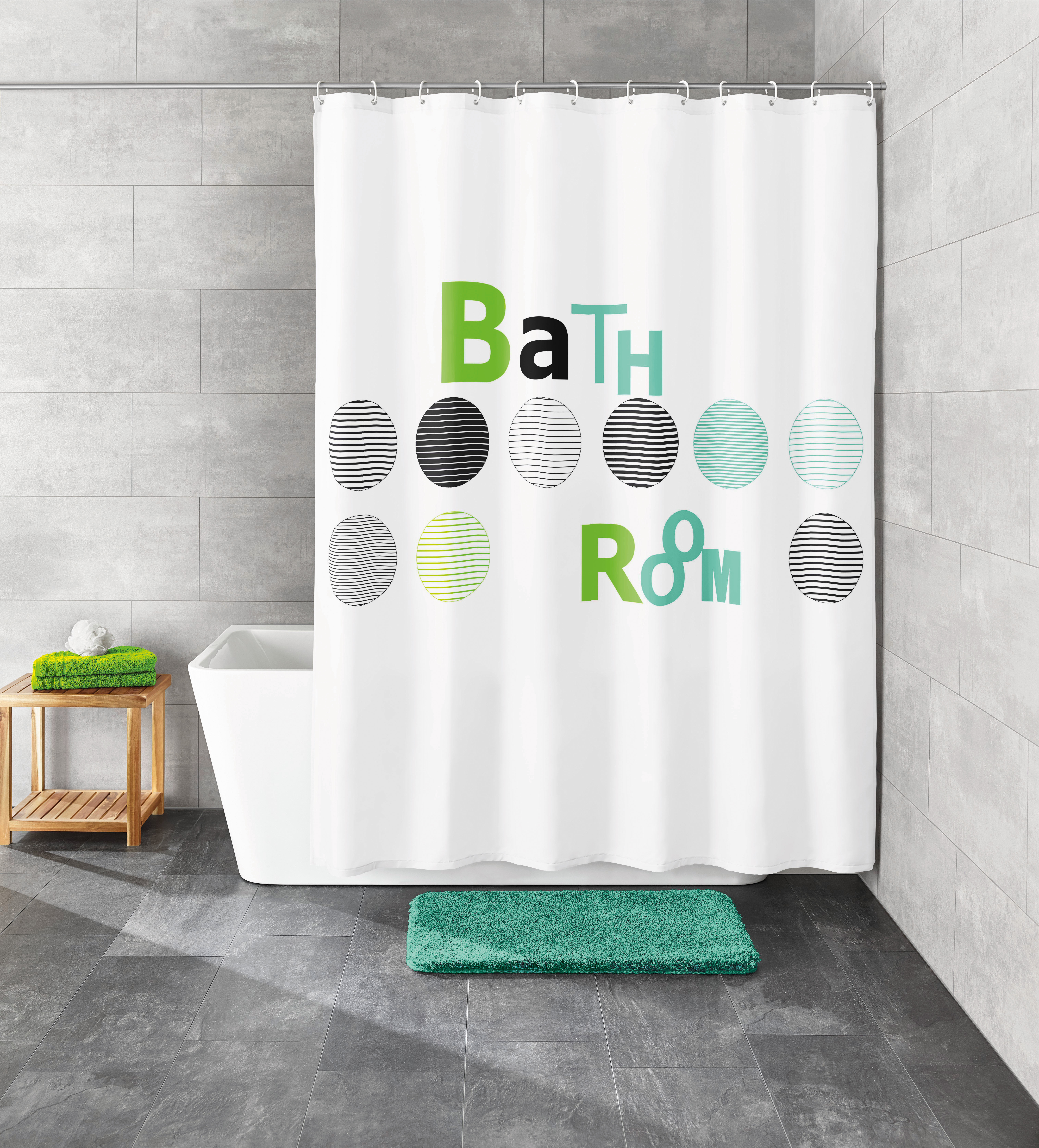 Duschvorhang Bathroom, Mint, 180x200 cm