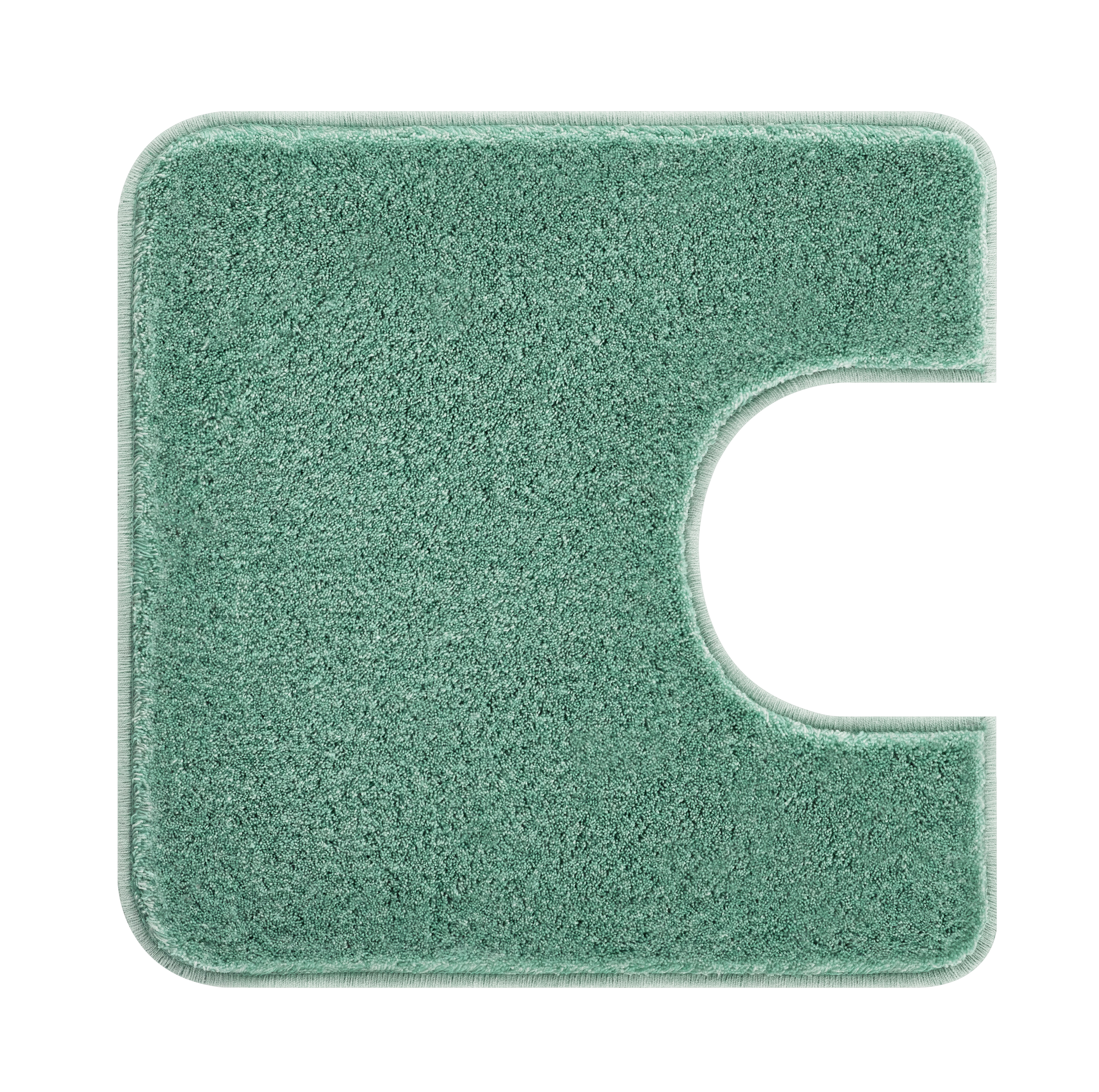 WC-Vorleger RELAX Maledivia 55 x 55 cm mit Ausschnitt Weiche, mintgrüne Badematte mit Ausschnitt für Toiletten. Rechteckige Form, rutschfeste Unterseite, ideal für Badezimmer.