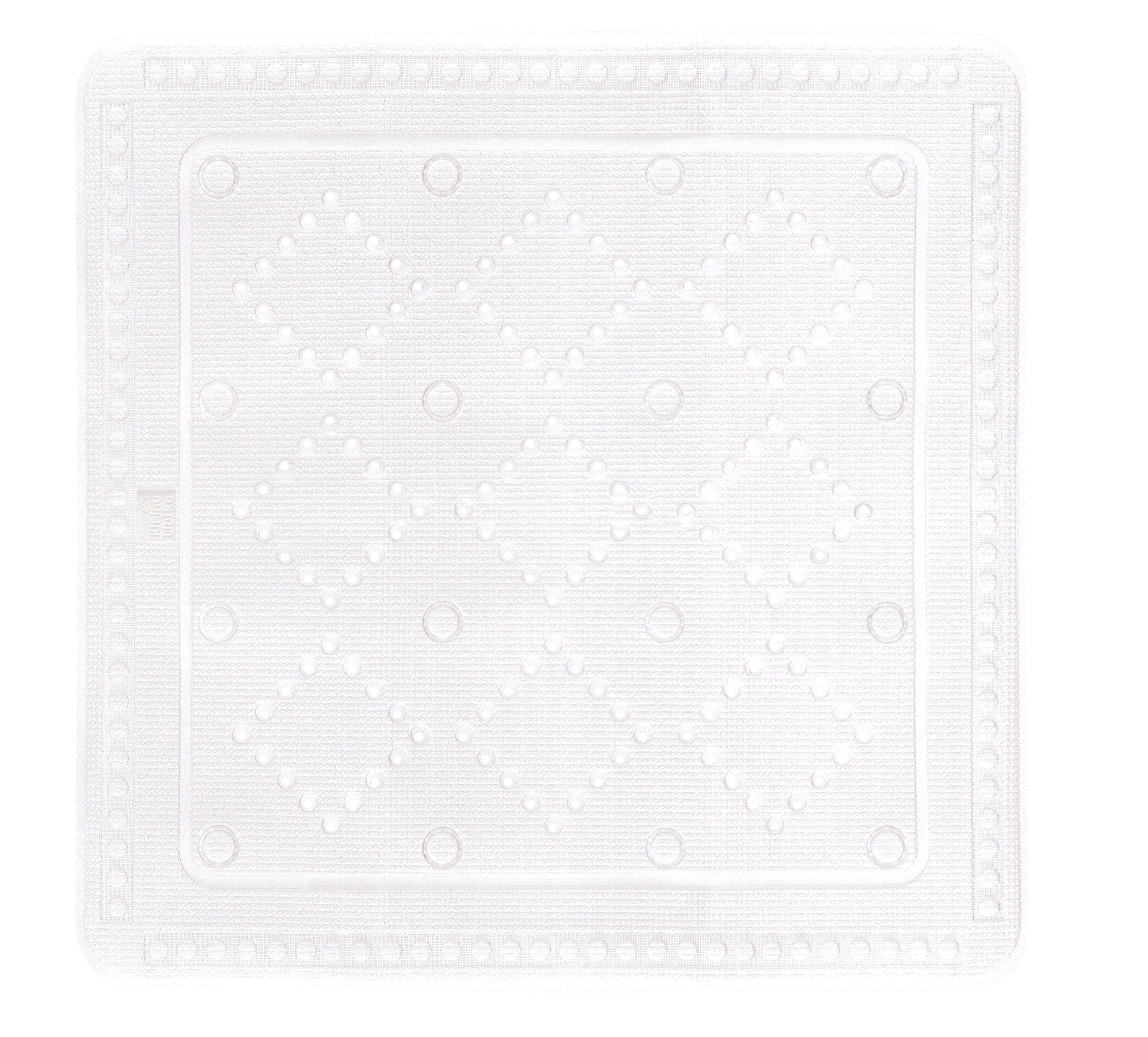 Duscheinlage AROSA Weiß 55 x 55 cm Weiße, quadratische Badematte mit rutschfester Unterseite und elegantem, geometrischem Muster. Ideal für Badezimmer.