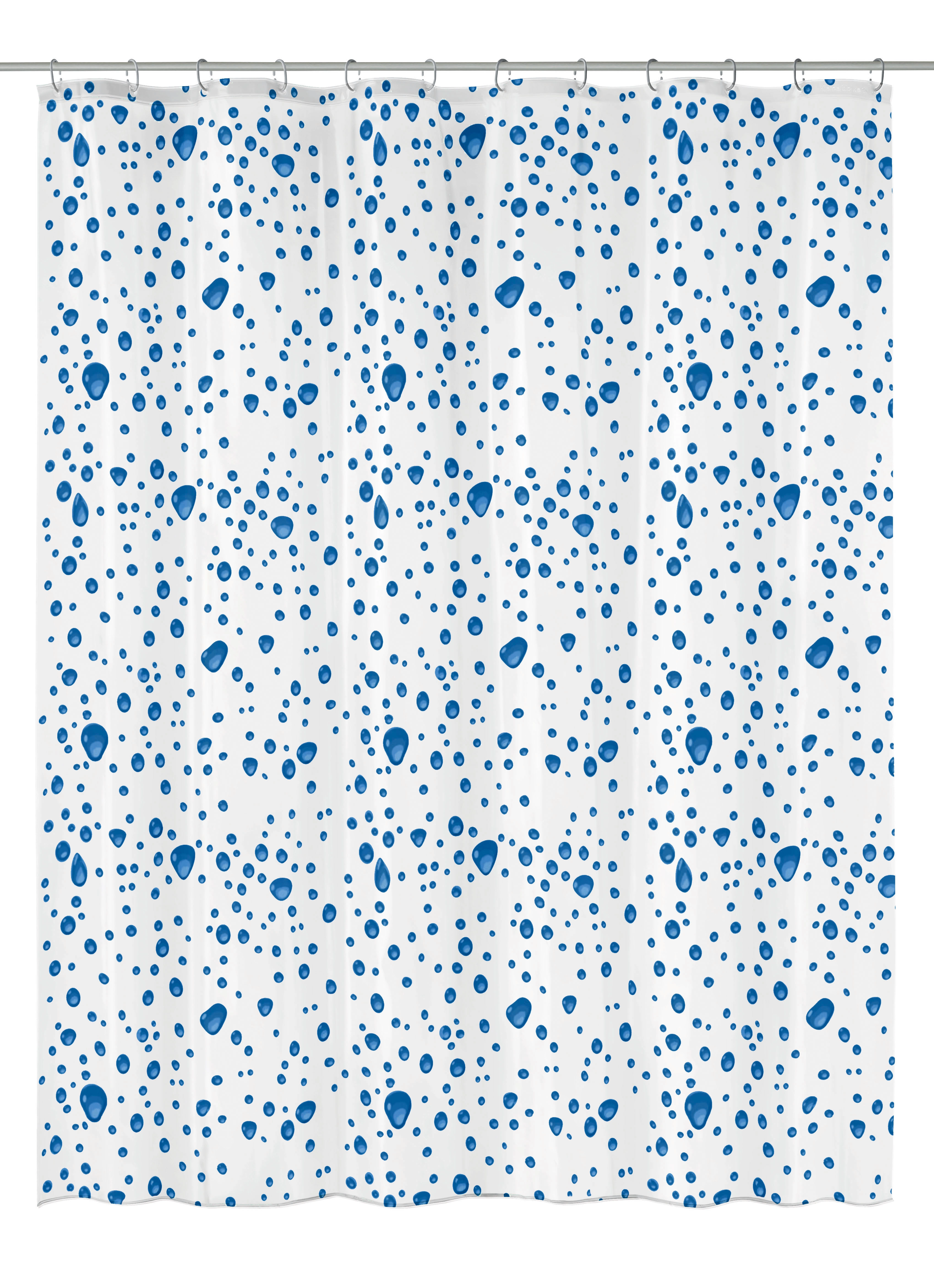 Duschvorhang PEVA, Bubble Marineblau, 180x200 cm