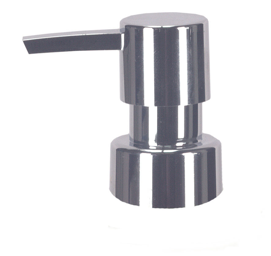 Ersatz-Spenderpumpe MABLE Silberfarben Moderner Seifenspender aus glänzendem Chrom mit schlichtem, elegantem Design. Perfekt für jedes Badezimmer.