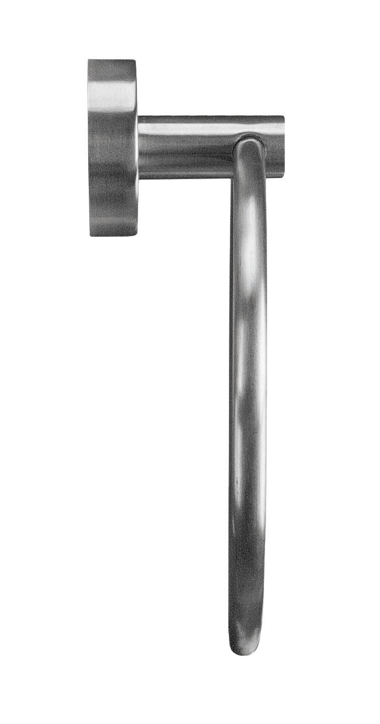 Moderner Türgriff aus gebürstetem Edelstahl, schlichtes und elegantes Design, ideal für zeitgenössische Innenräume.