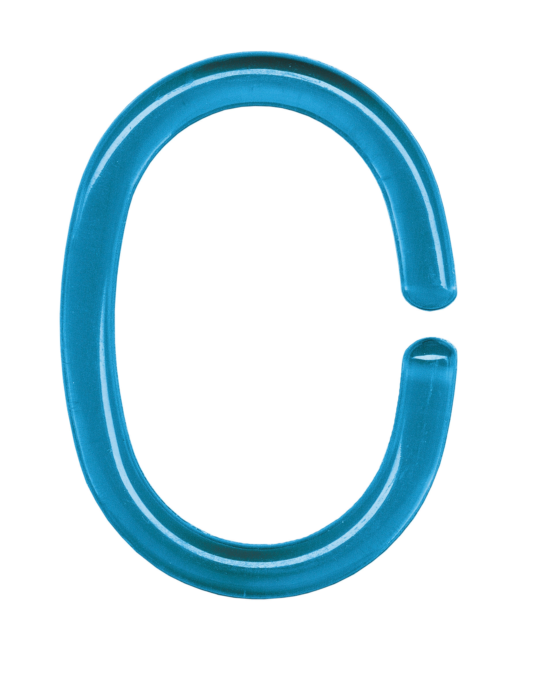 Duschvorhang-Ringe Türkis Set 12-teilig Duschvorhangring in leuchtendem Blau, C-förmig, robust und einfach zu montieren.