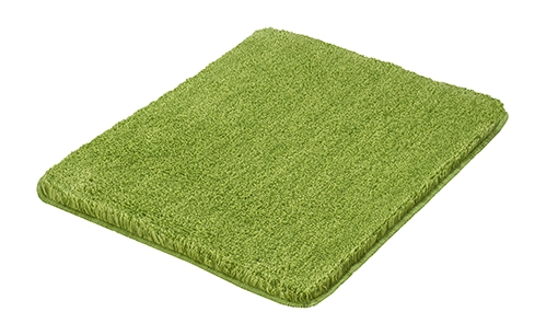 Badteppich RELAX Kiwigrün 55 x 65 cm Grüne, rechteckige Badematte mit weicher, flauschiger Oberfläche. Ideal für Badezimmer und Wellnessbereiche.