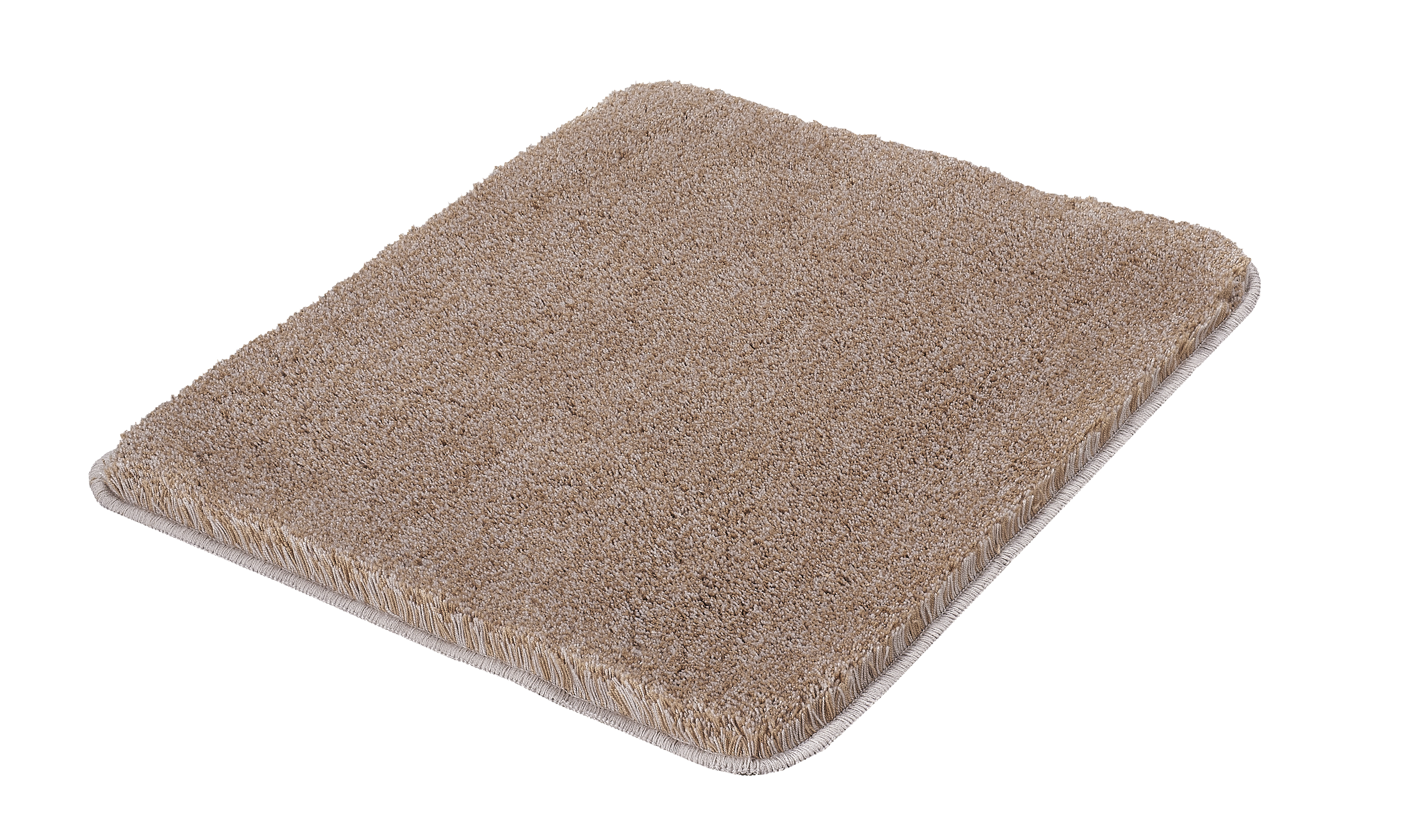 Badteppich RELAX Taupe 55 x 65 cm Beige Badematte mit weicher, flauschiger Oberfläche und rutschfester Unterseite. Ideal für Badezimmer und Wellnessbereiche.