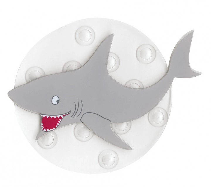 4004478211780 Rutschfeste Badematte mit fröhlichem Hai-Design, ideal für Kinder. Perfekt für sicheren Badespaß.
