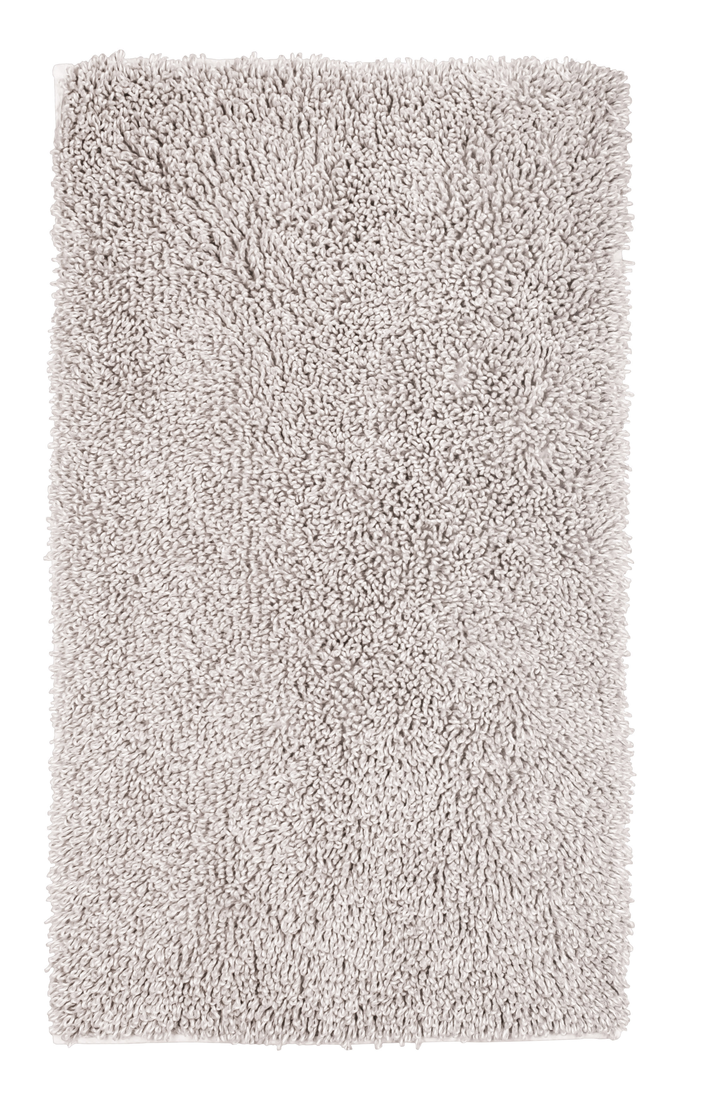Badteppich DANA Seidenfarben 60 x 100 cm Weißer, flauschiger Badteppich mit dichter, weicher Struktur für ein gemütliches Badezimmerambiente.