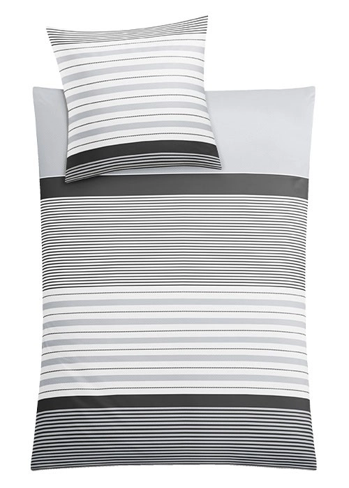 Bettwäsche Satin, Alassio Grau, 1-135x200 /1- 80x 80