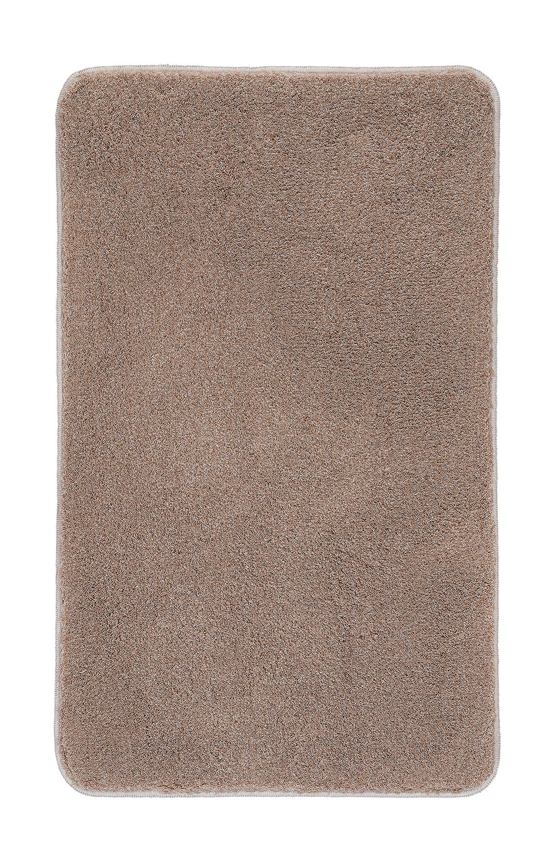 Weicher, rechteckiger Badteppich in neutralem Beige, ideal für ein gemütliches und stilvolles Badezimmer.
