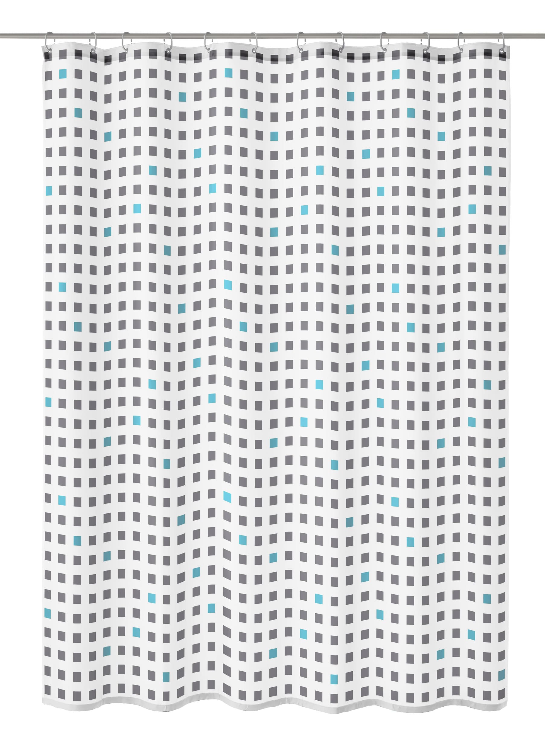Duschvorhang Textil CASKET Grau 180 x 200 cm Duschvorhang Textil CASKET Grau 180 x 200 cm