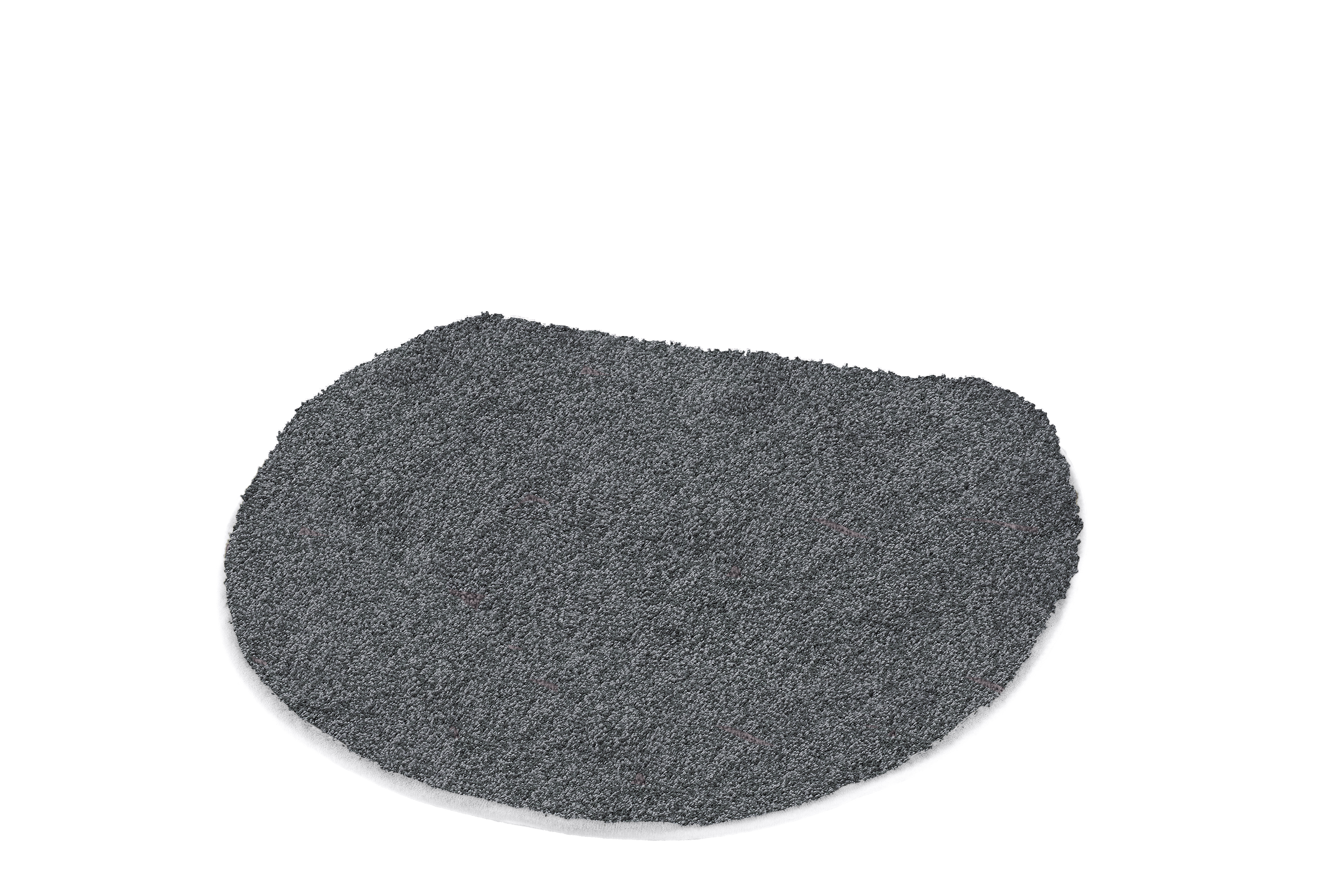 WC-Deckelbezug RELAX Anthrazit 47 x 50 cm Weiche, graue Badematte in Nierenform, ideal für Badezimmer. Hochwertiges Material für Komfort und Stil.