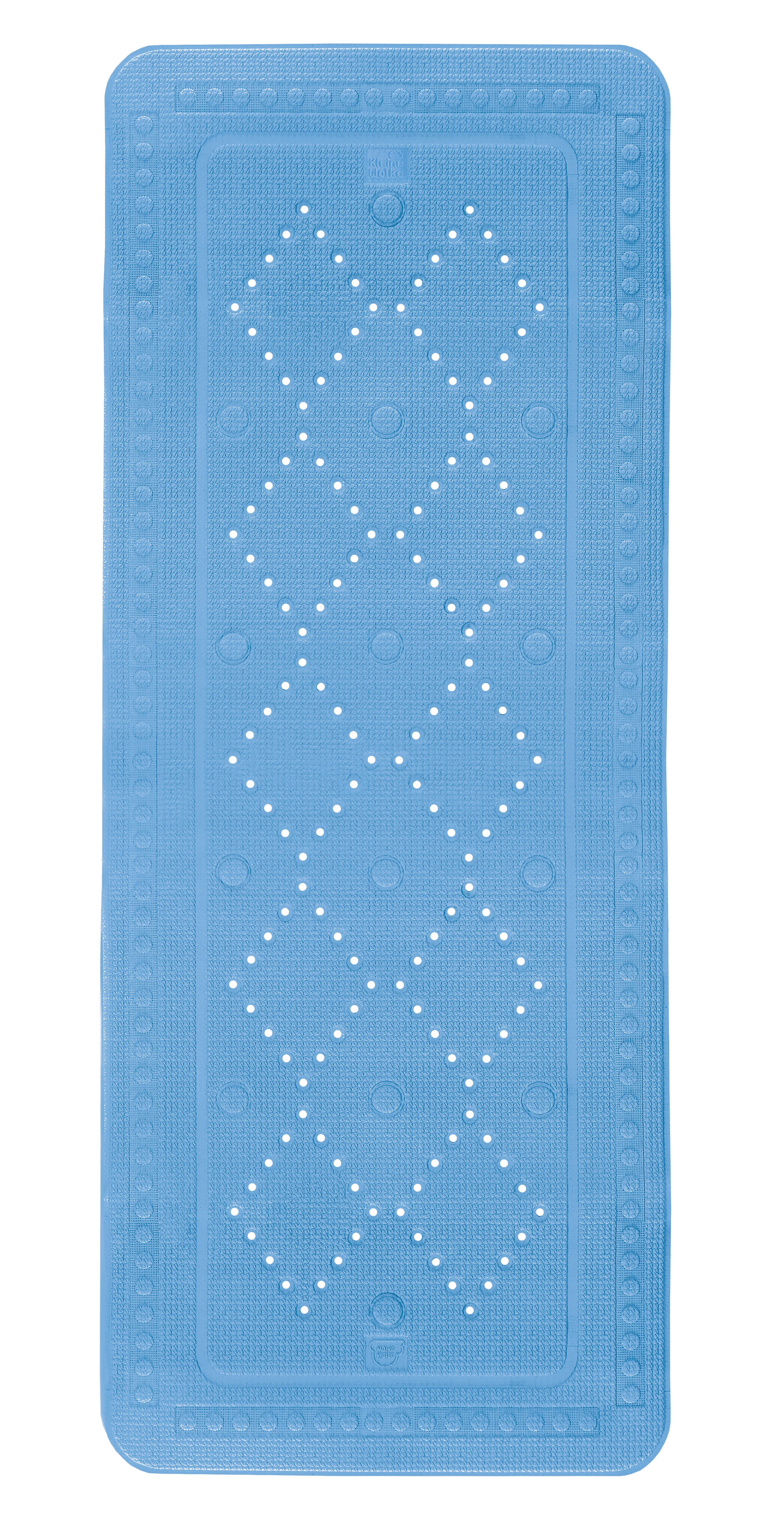 Wanneneinlage AROSA Blau 36 x 92 cm Blaue Badematte mit rutschfestem Design und geometrischem Muster, ideal für Badezimmer und Duschen.