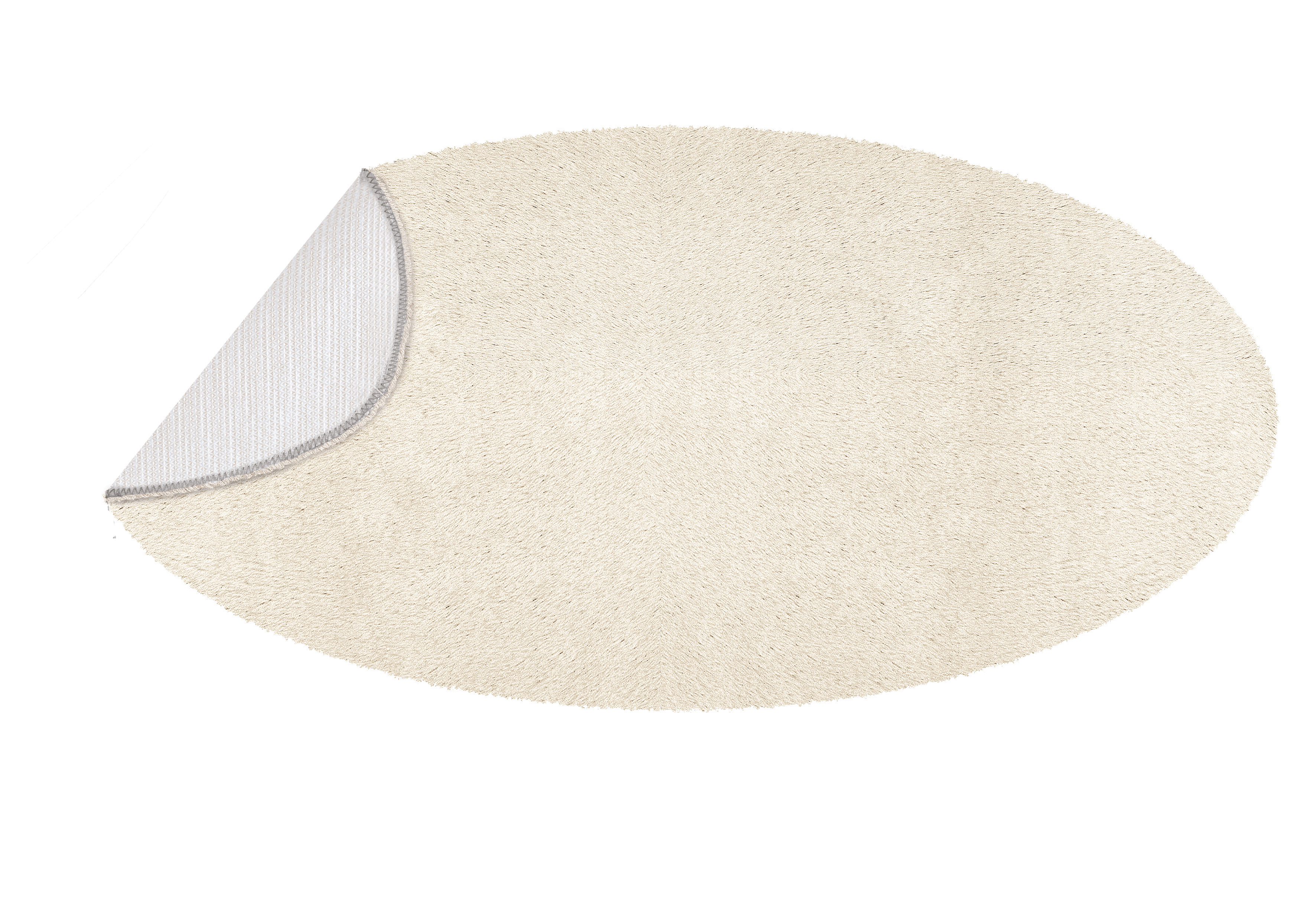 Badteppich Cony Oval, Beige, 60x110 cm