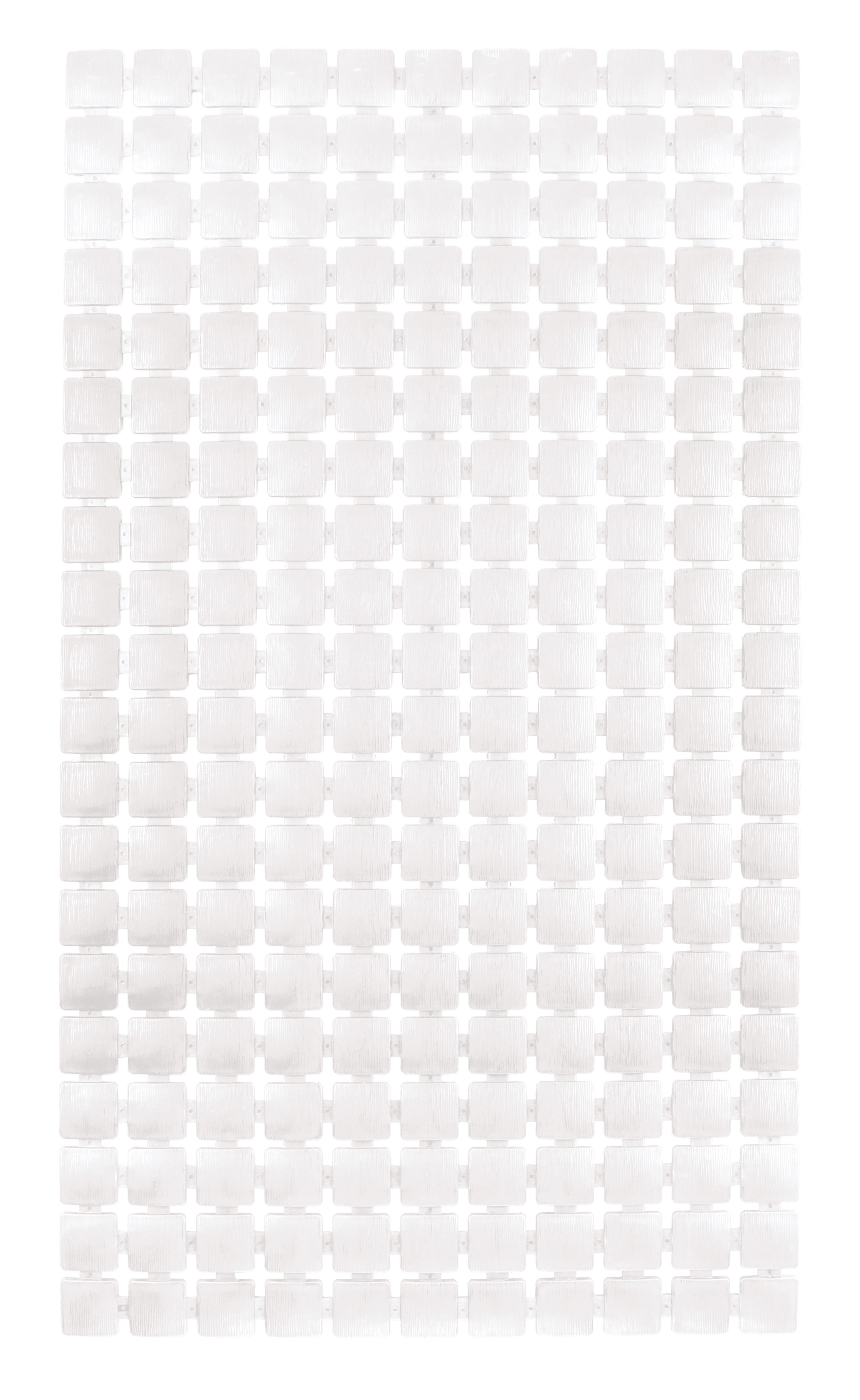 Wanneneinlage GATTY Weiß 39x 68 cm Weiße, rechteckige Duschmatte mit rutschfester Oberfläche und modernem, strukturiertem Design für sicheren Halt im Badezimmer.