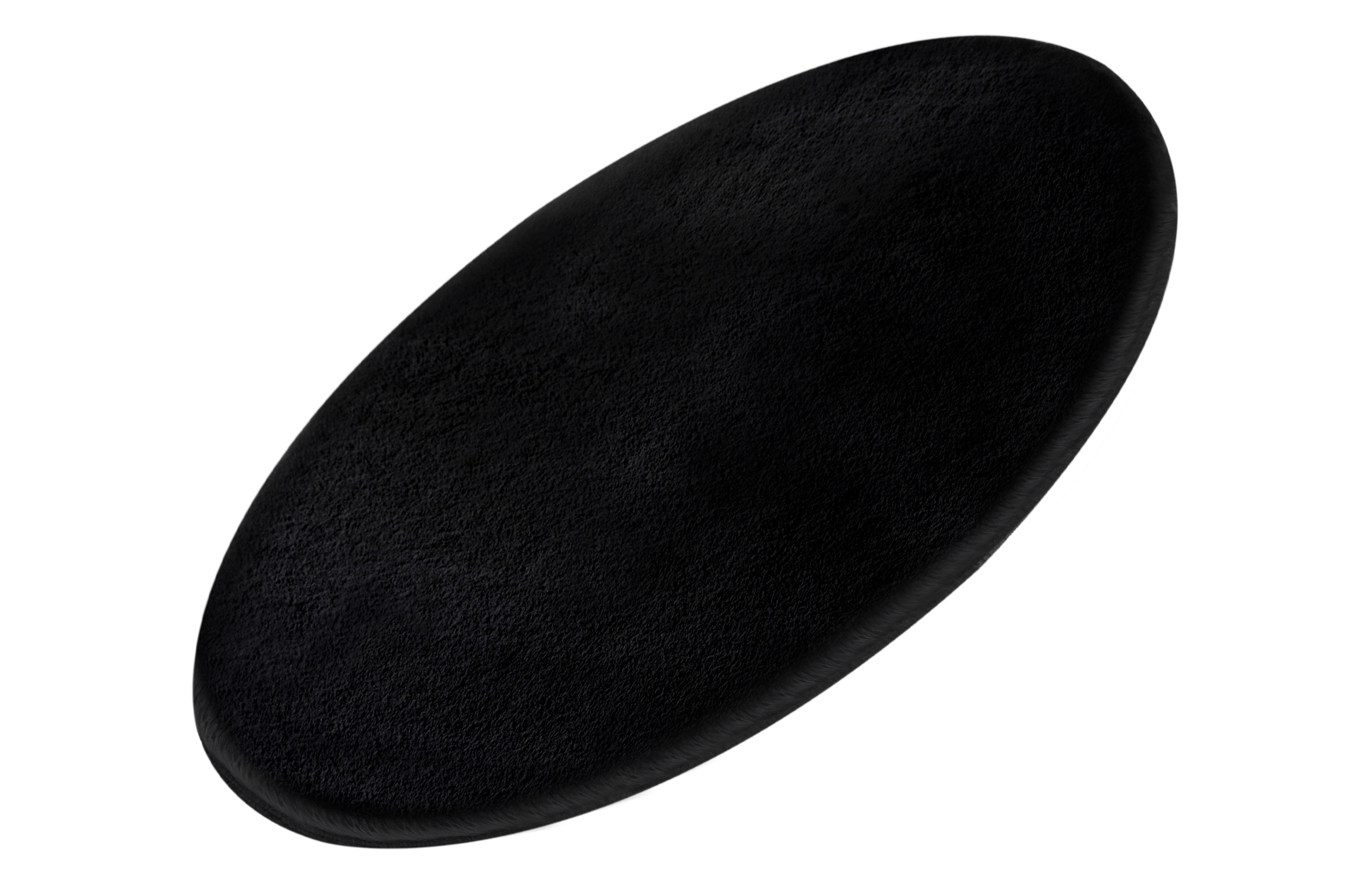 Badteppich Cony Oval, Schwarz, 60x110 cm Badteppich Cony Oval, Schwarz, 60x110 cm