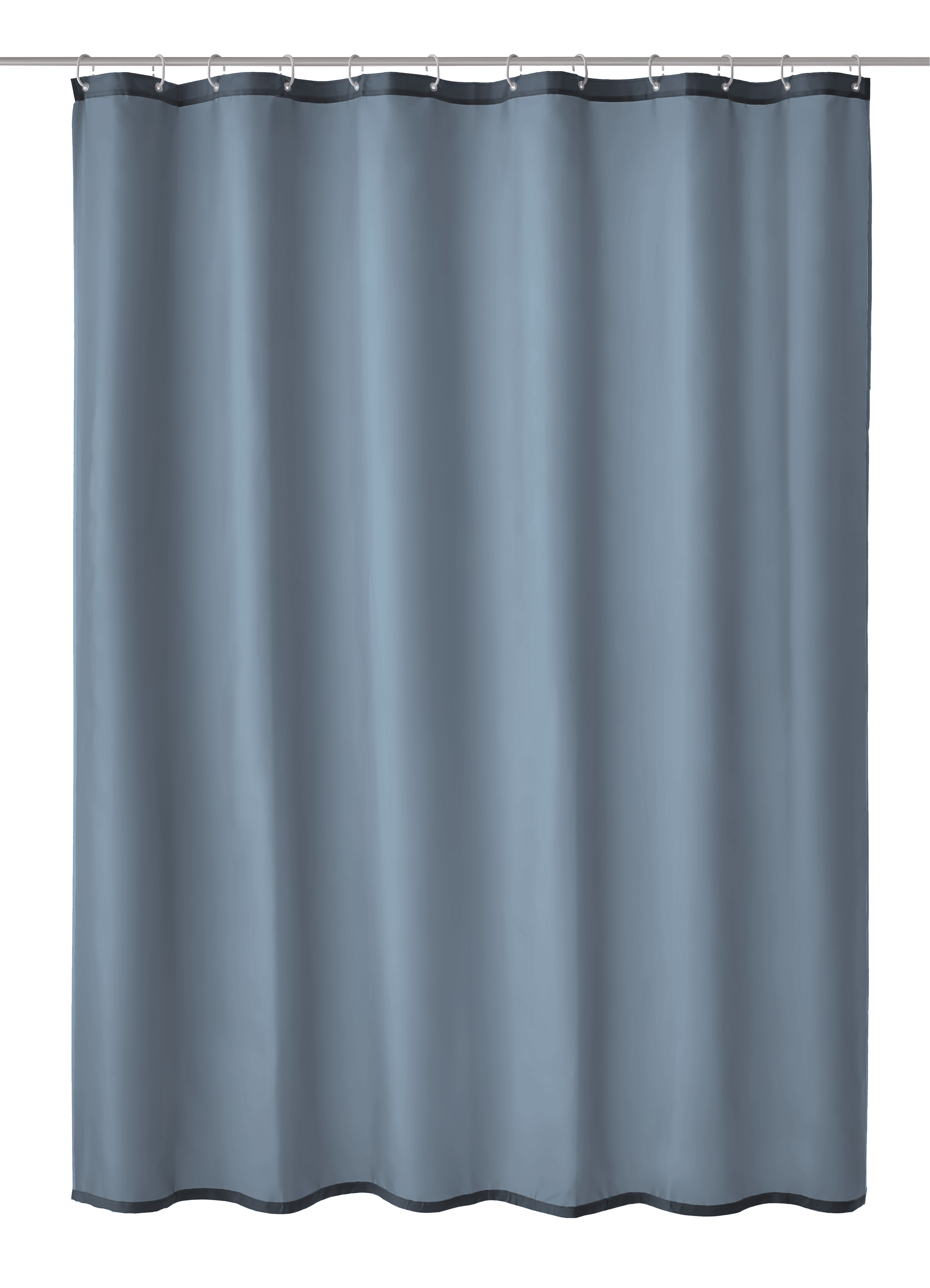 Duschvorhang Textil RICA Mare 180 x 200 cm Duschvorhang in elegantem Grau, schlichtes Design, wasserabweisend, ideal für moderne Badezimmer.