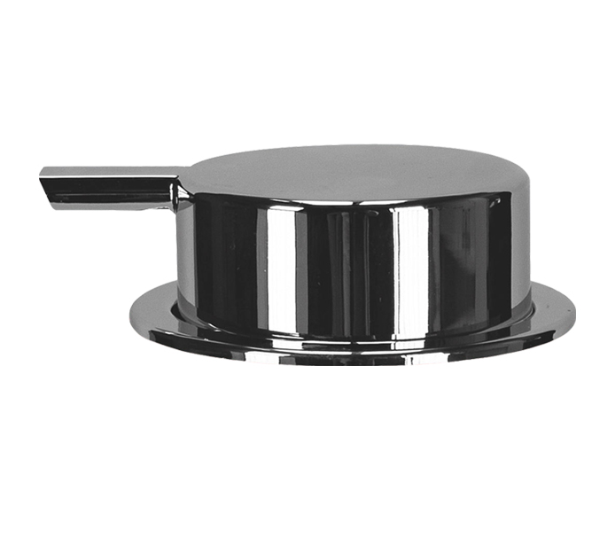 Ersatz-Spenderpumpe ECLIPSE Silberfarben Moderner, glänzender Chrom-Drehknopf für Armaturen, minimalistisches Design, ideal für Badezimmer und Küchen.
