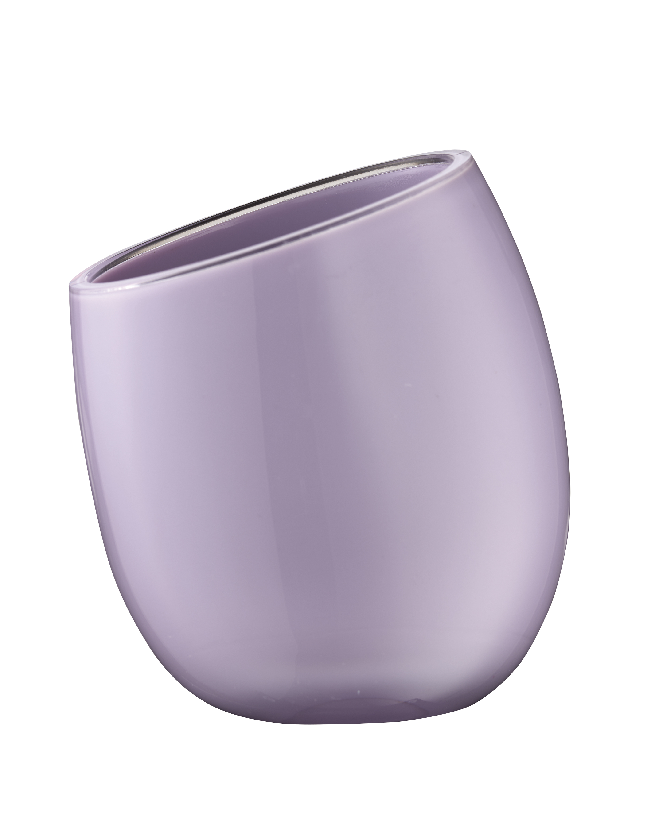 Zahnputzbecher ELLA Flieder Lila Zahnputzbecher mit schrägem Design, glänzender Oberfläche und modernem Look. Perfekt für stilvolle Badezimmer.