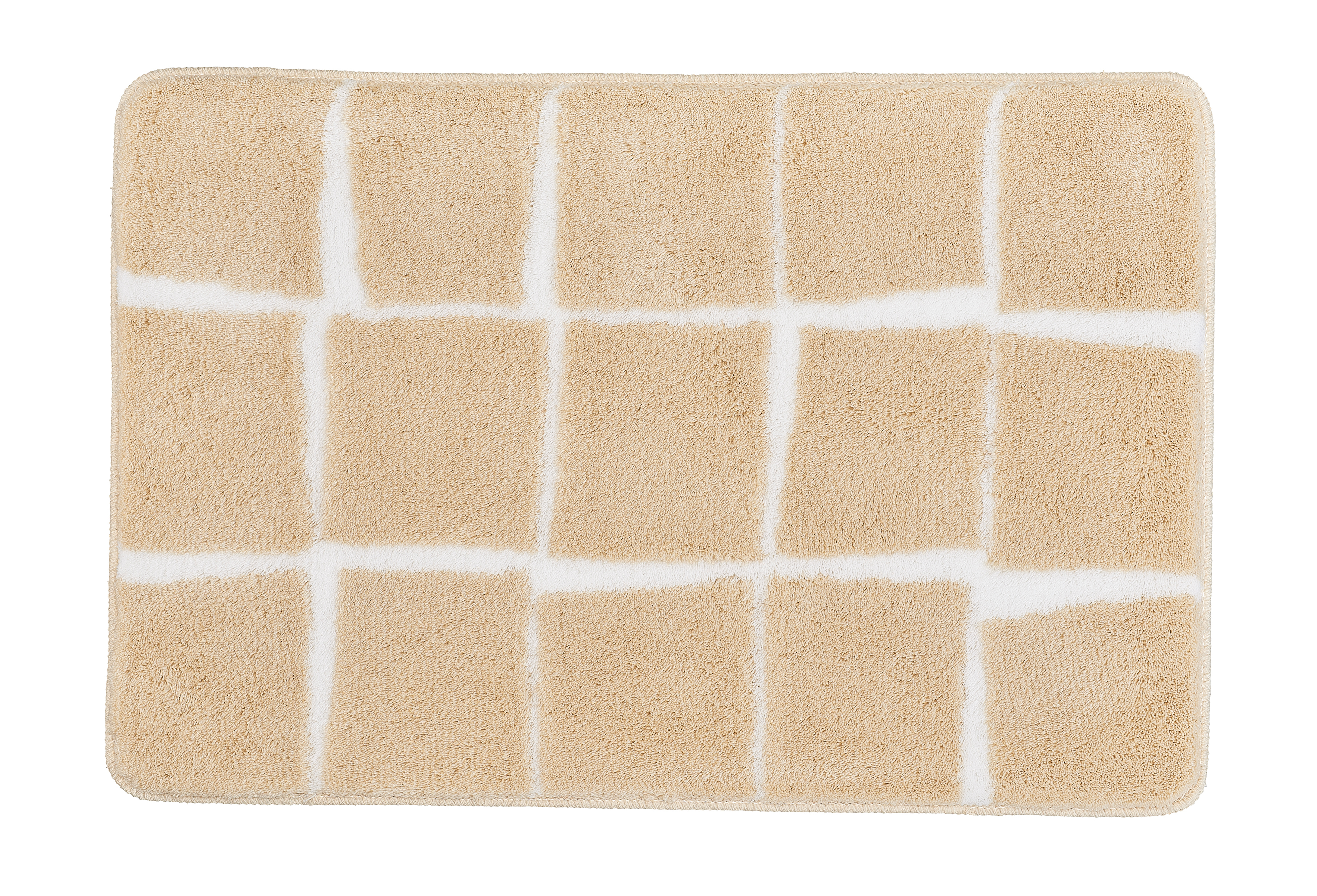 Badteppich, Carat Sandbeige, 70x120 cm