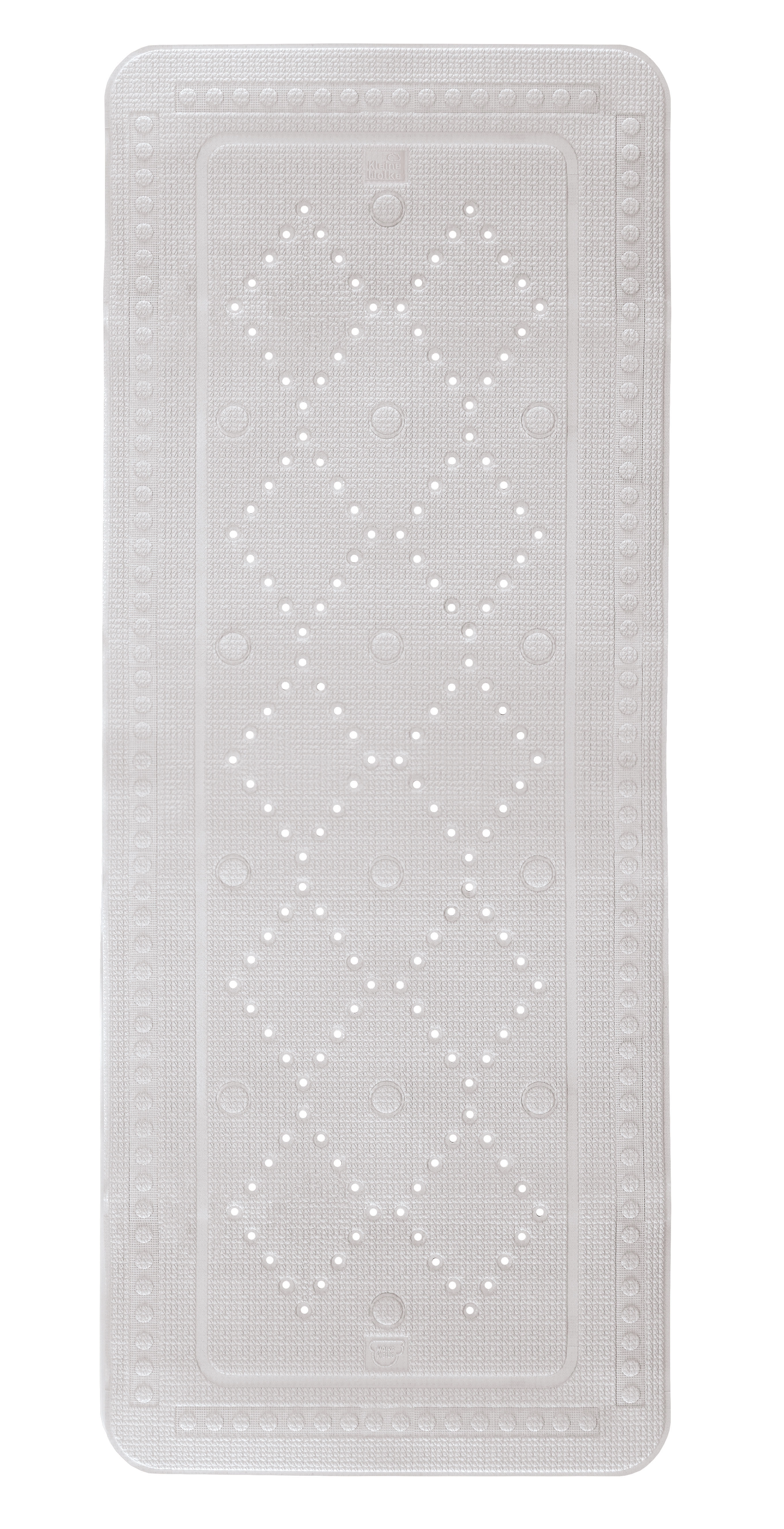 Wanneneinlage AROSA Möwe 36 x 92 cm Rutschfeste, rechteckige Badematte in Weiß mit geometrischem Muster und strukturierter Oberfläche. Ideal für Badezimmer.
