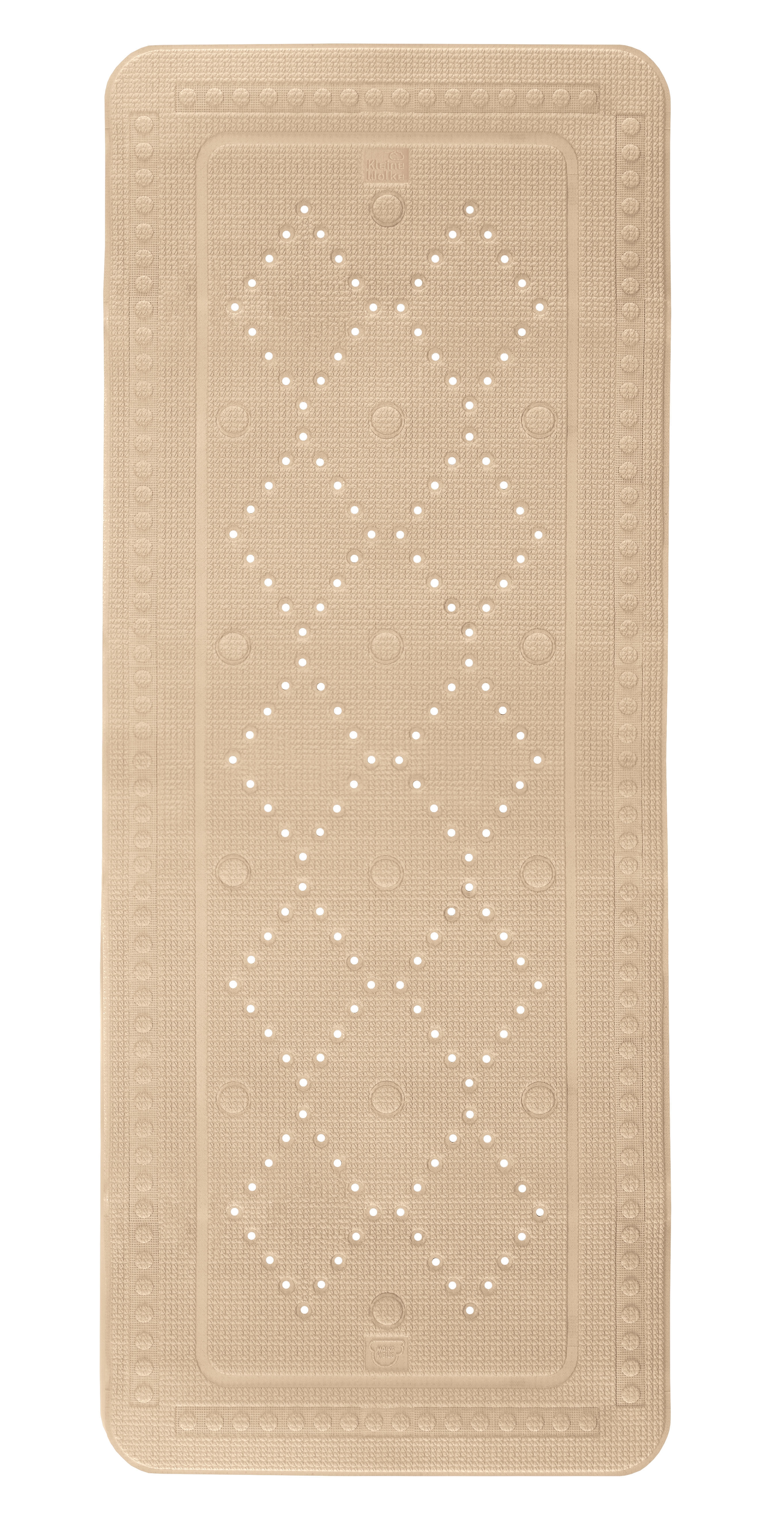 Wanneneinlage AROSA Beige 36 x 92 cm Rutschfeste, beige Badematte mit geometrischem Muster und Saugnäpfen für sicheren Halt in der Dusche oder Badewanne.