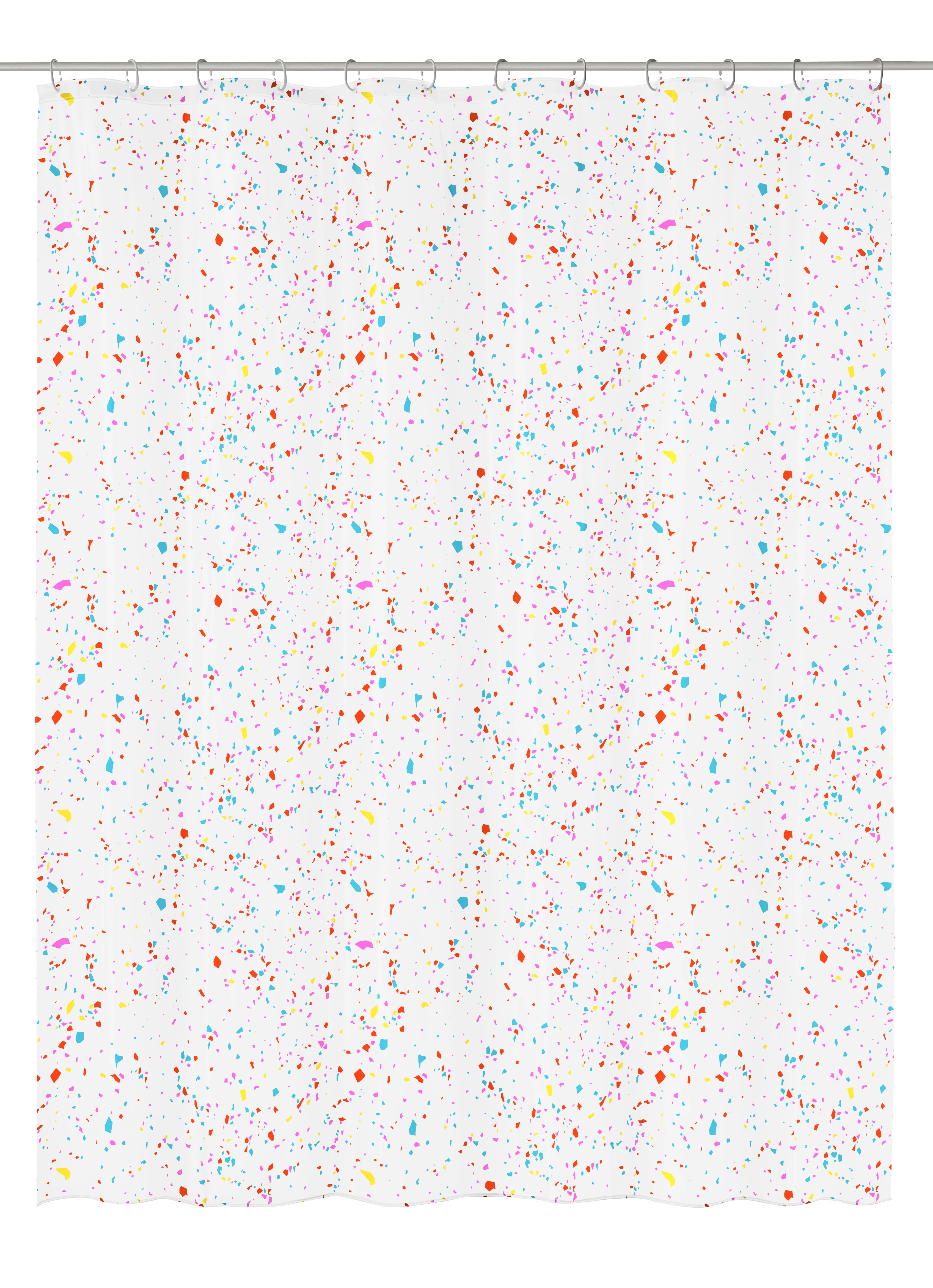 Duschvorhang PEVA, Confetti Multicolor, 180x200 cm