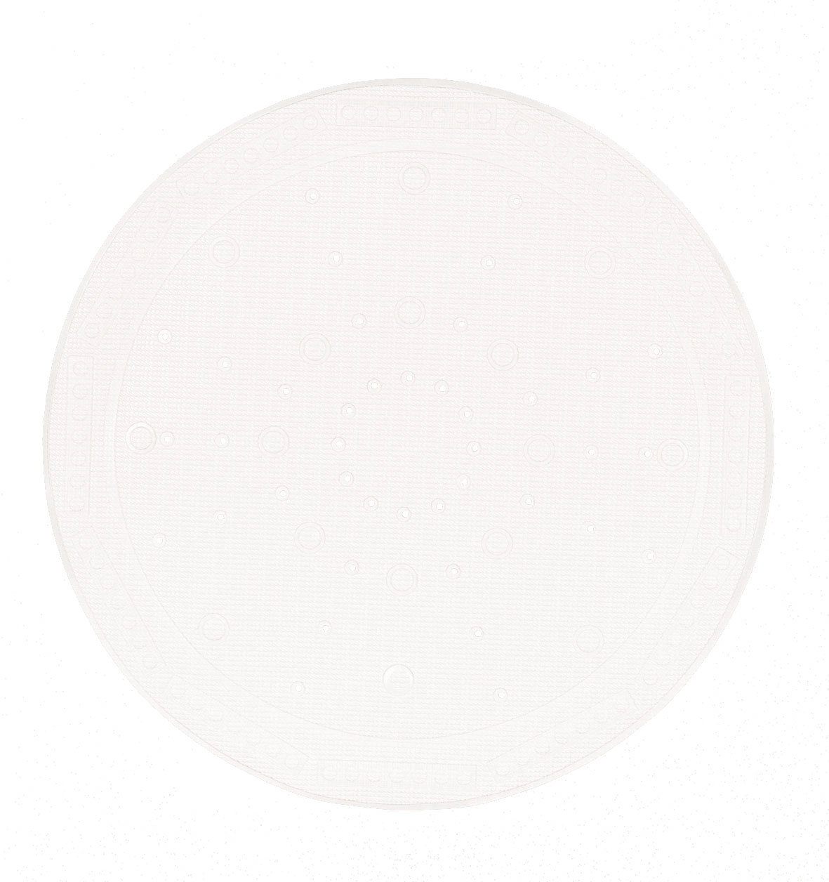 Duscheinlage, Arosa Weiß, 55 cm rund