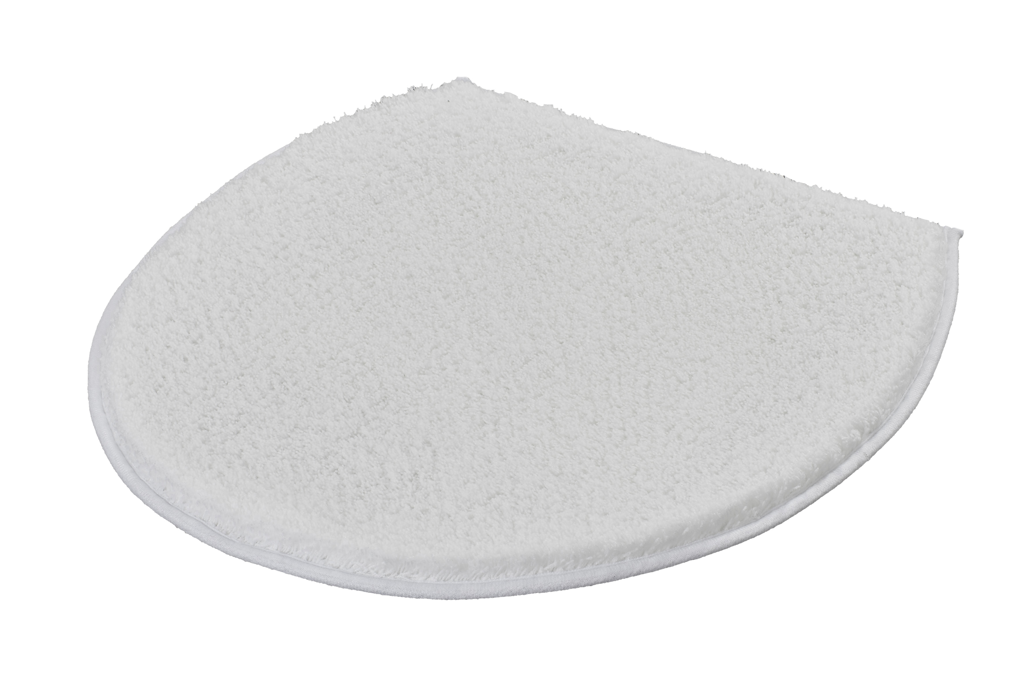 WC-Deckelbezug SOFT Schneeweiß 47 x 50 cm Weißer, halbrunder WC-Vorleger aus weichem, flauschigem Material für ein komfortables Badezimmererlebnis.