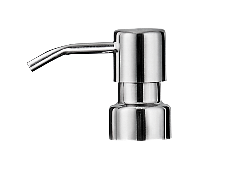 Ersatz-Spenderpumpe CARRARA Silberfarben Moderner Seifenspender aus glänzendem Edelstahl mit schlichtem, zeitlosem Design. Ideal für Badezimmer und Küchen.