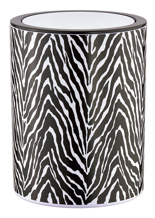 Kosmetikeimer, Zebra Schwarz Weiß, 1,5 Liter