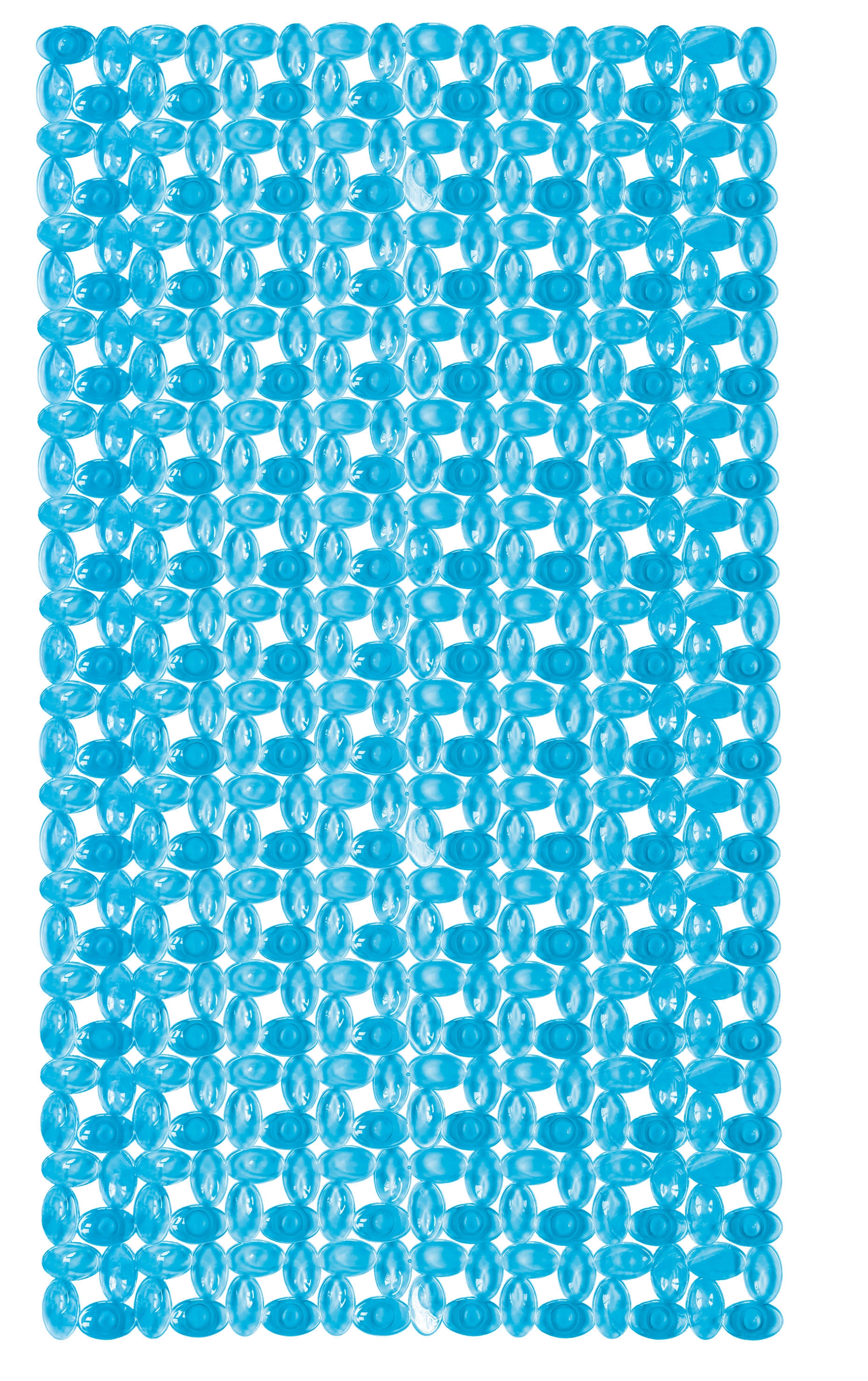 Wanneneinlage IVY Türkis 39x 69 cm Blaue, rutschfeste Badematte mit ovalen Saugnäpfen für sicheren Halt in der Dusche oder Badewanne.