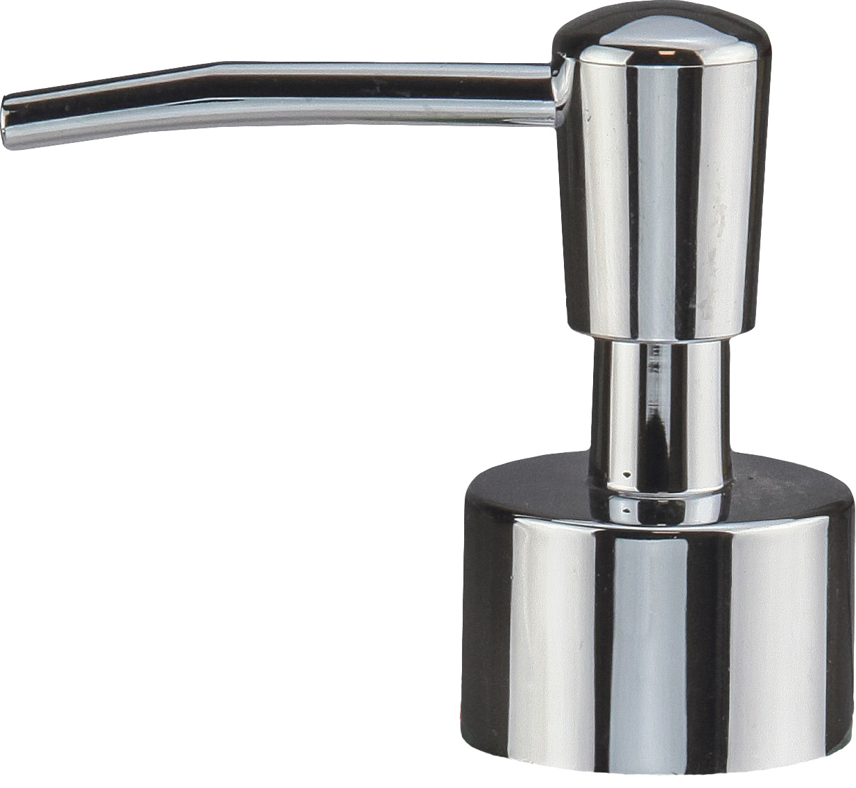 Ersatz-Spenderpumpe SERENA Silberfarben Moderner Seifenspender aus glänzendem Edelstahl mit schlichtem, elegantem Design für stilvolle Badezimmer.