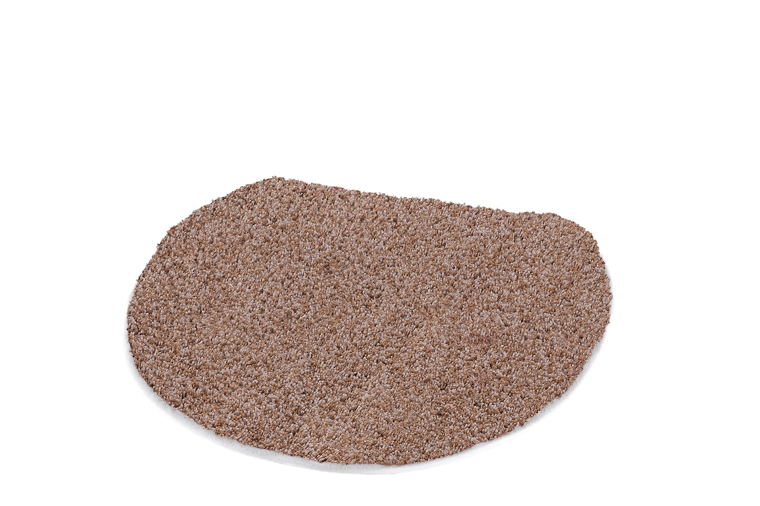WC-Deckelbezug RELAX Taupe 47 x 50 cm Brauner, ovaler Badezimmerteppich mit weicher, flauschiger Oberfläche. Perfekt für ein gemütliches und stilvolles Badezimmer.