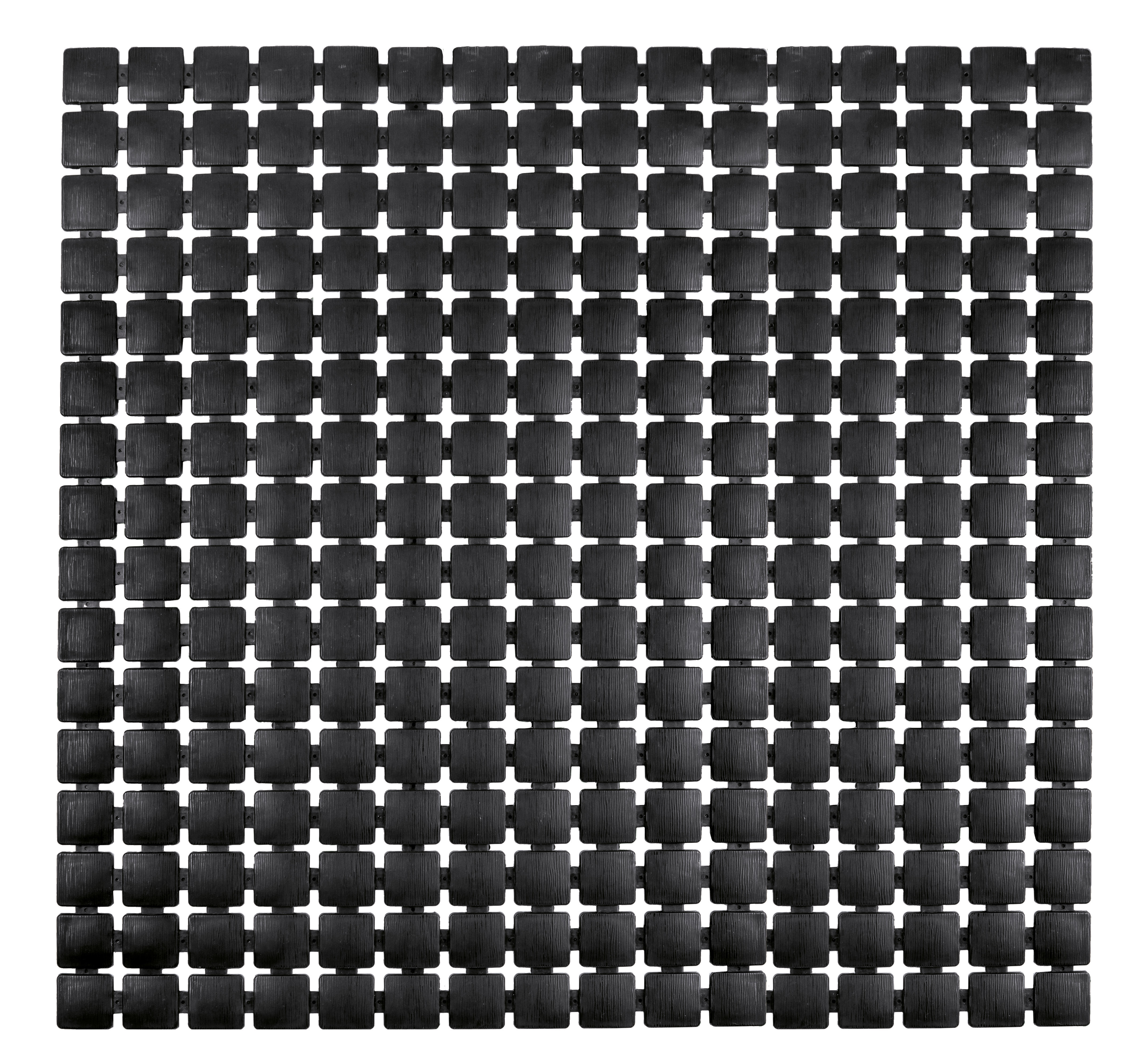 Duscheinlage GATTY Schwarz 54x 54 cm Schwarze, quadratische Duschmatte mit rutschfester Oberfläche und modernem, geometrischem Design. Ideal für sicheres Duschen.