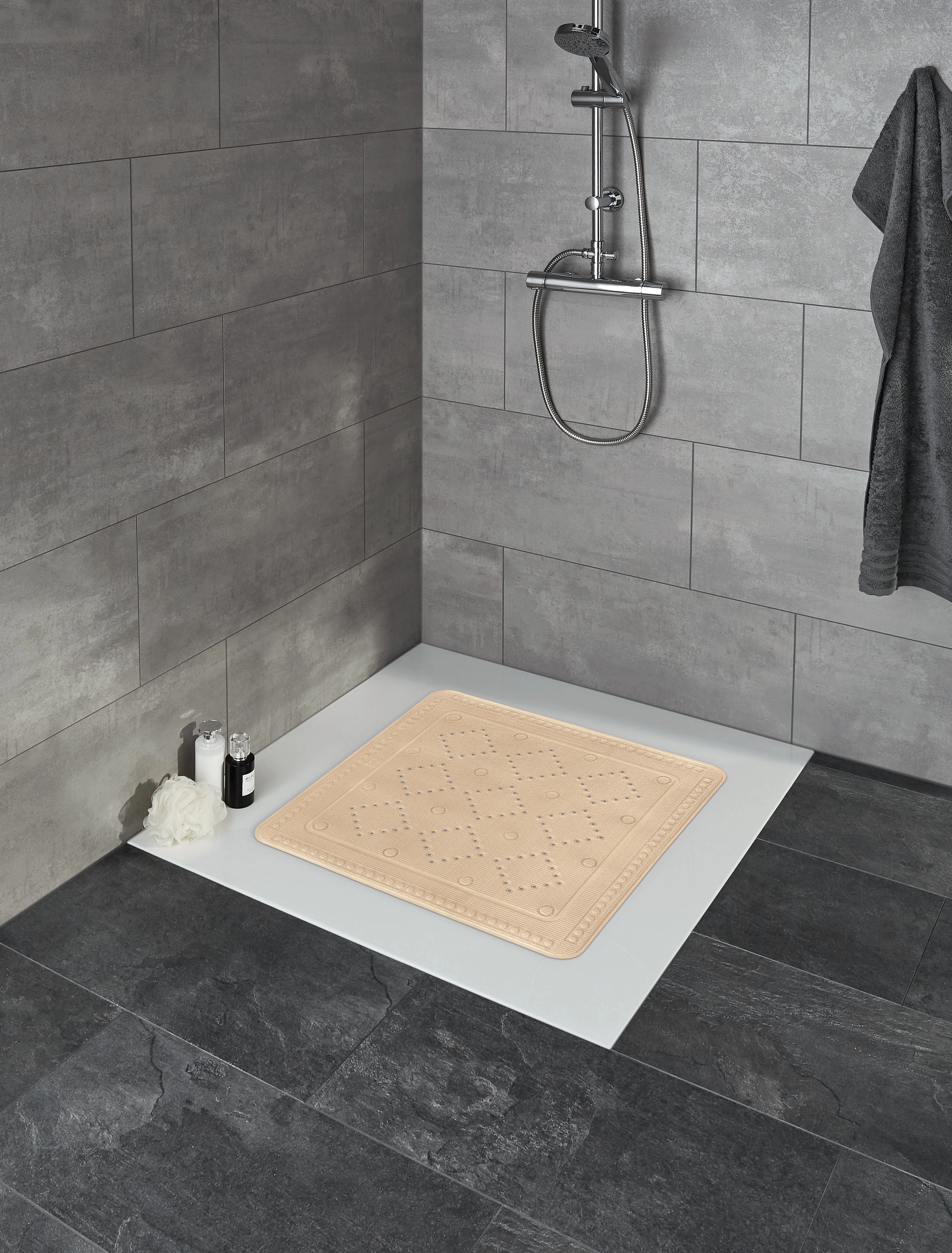 Duscheinlage, Arosa Beige, 55x 55 cm
