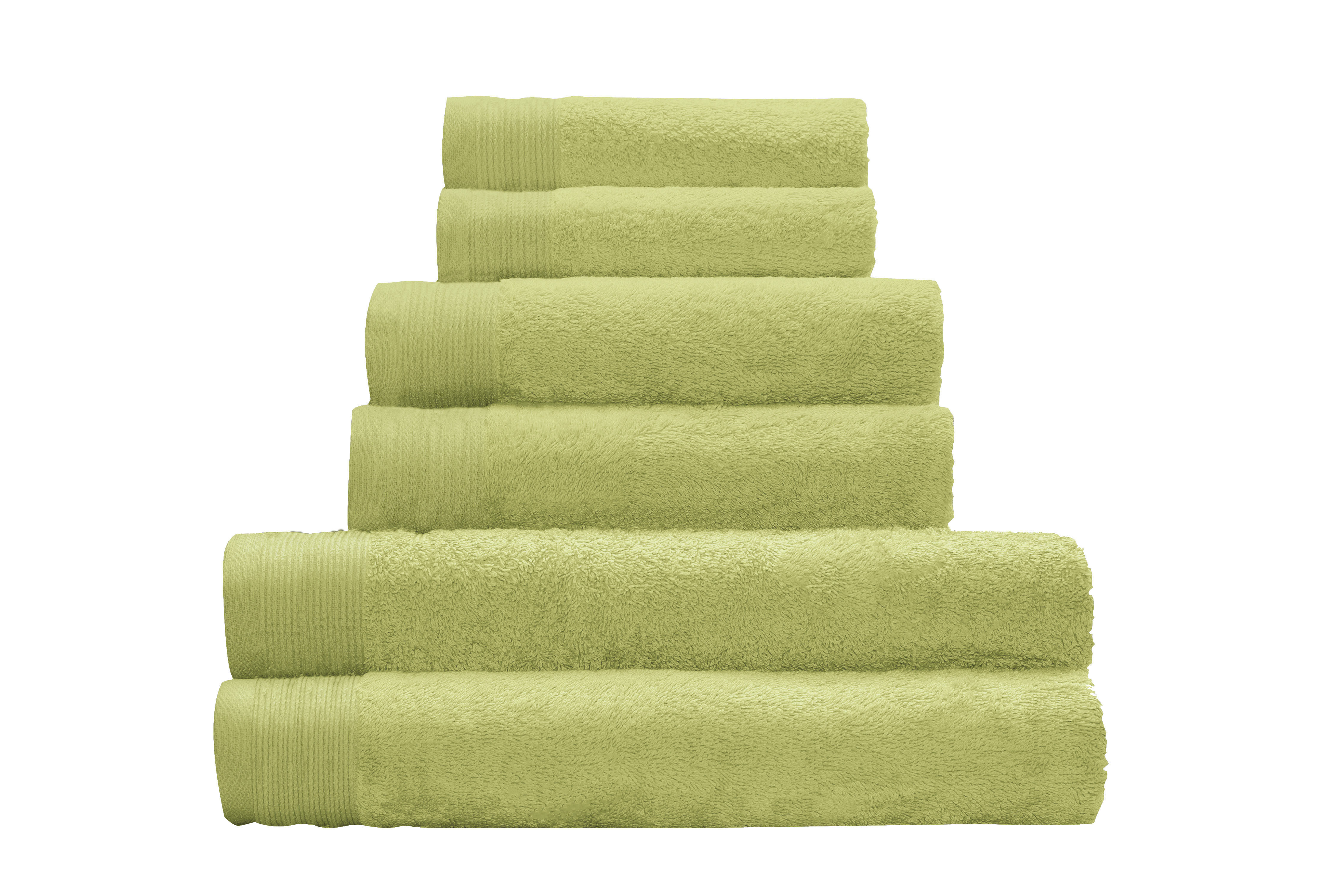 Frottier Handtuch BAO Linde 50x100 cm Handtuch-Set in frischem Grün, bestehend aus verschiedenen Größen, weich und saugfähig, ideal für Badezimmer und Wellness.