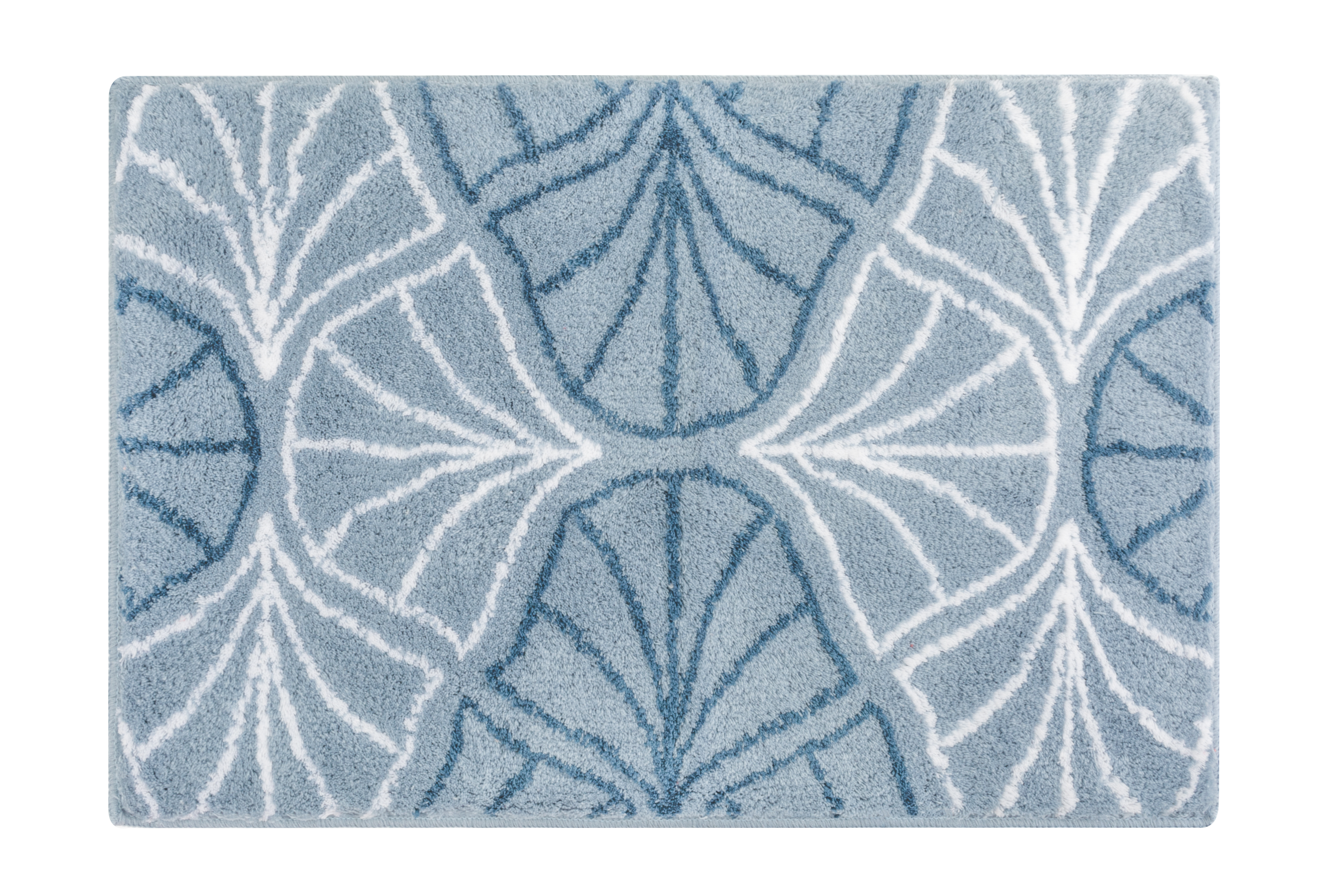 Badteppich Bloom, Stahlblau, 55x65 cm