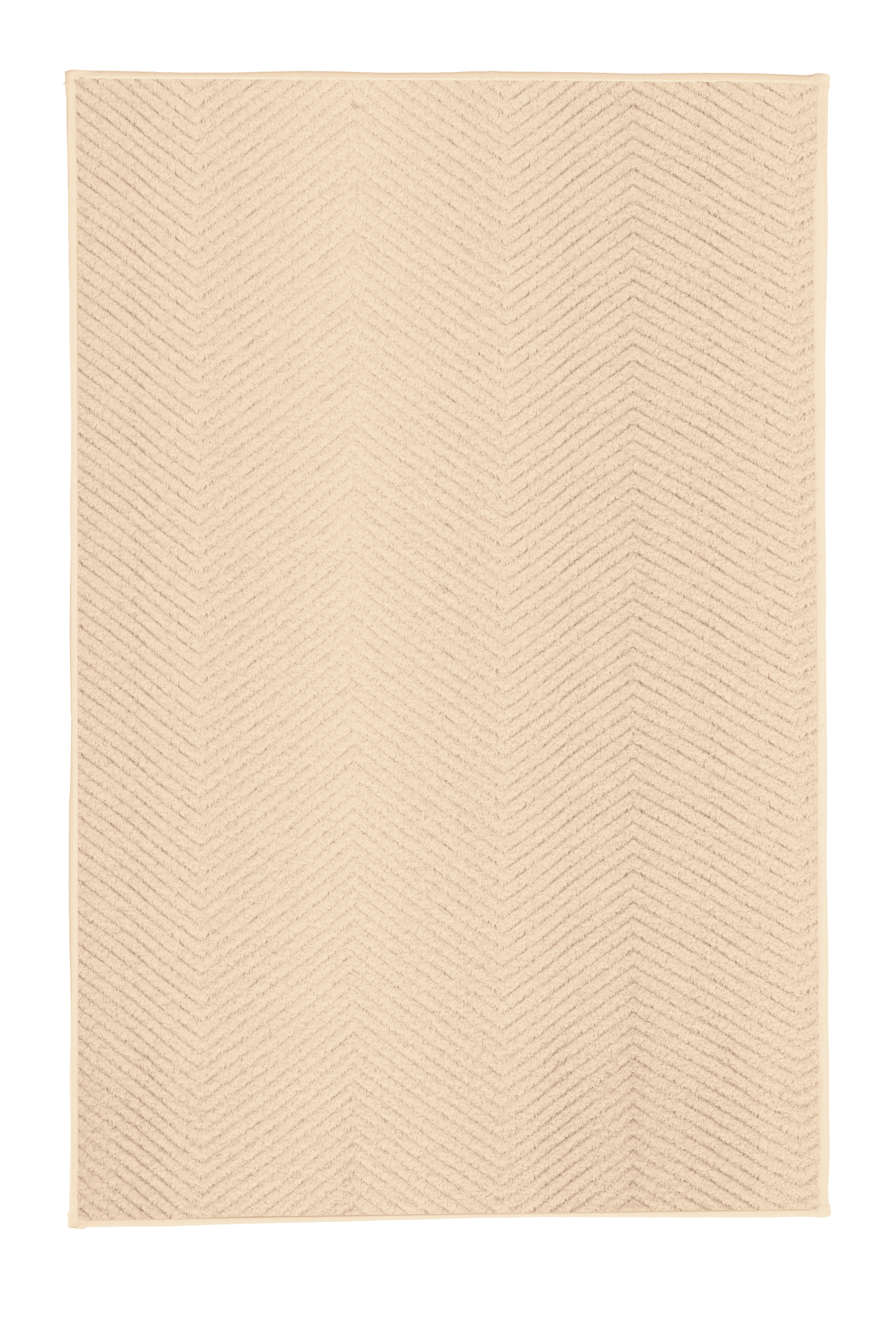 Badteppich, Zigzag Sandbeige,  60x 90 cm