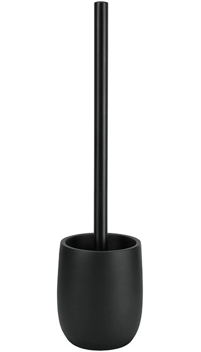 Elegante WC-Bürste in mattem Schwarz. Modernes Design, ideal für stilvolle Badezimmer. Hochwertige Verarbeitung und langlebig.