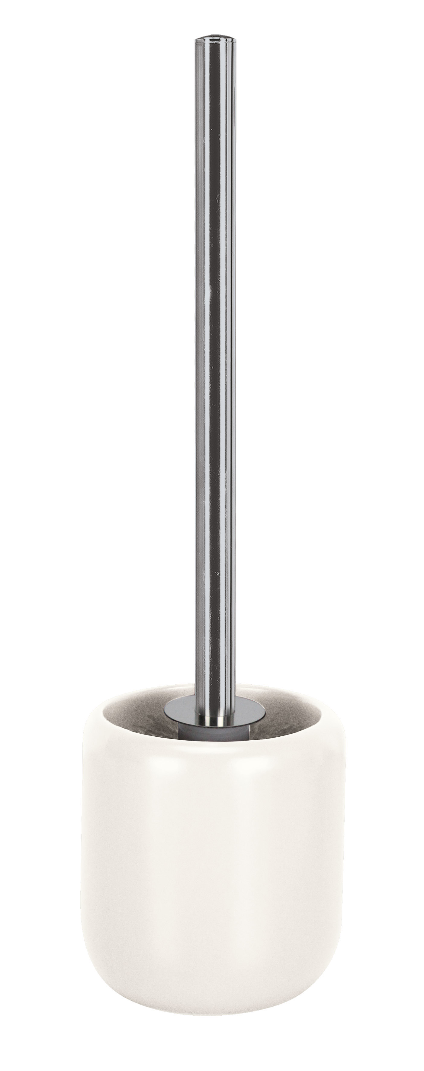 WC-Bürsten-Halter ASANA Weiß Moderner WC-Bürstenhalter in Weiß mit glänzendem Edelstahlgriff. Elegantes Design für stilvolle Badezimmer.