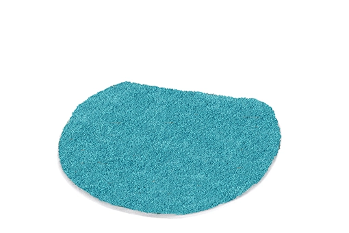 WC-Deckelbezug RELAX Türkis 47 x 50 cm Türkisfarbener, halbrunder Badteppich mit weicher, flauschiger Oberfläche. Ideal für Badezimmer und WC.