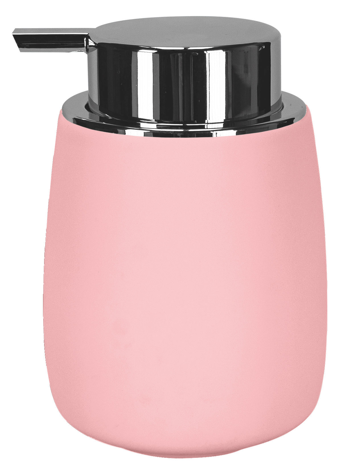 Seifenspender ECLIPSE Pastellrose Seifenspender in zartem Rosa mit glänzendem Chrom-Pumpkopf, modernes Design, ideal für stilvolle Badezimmer.