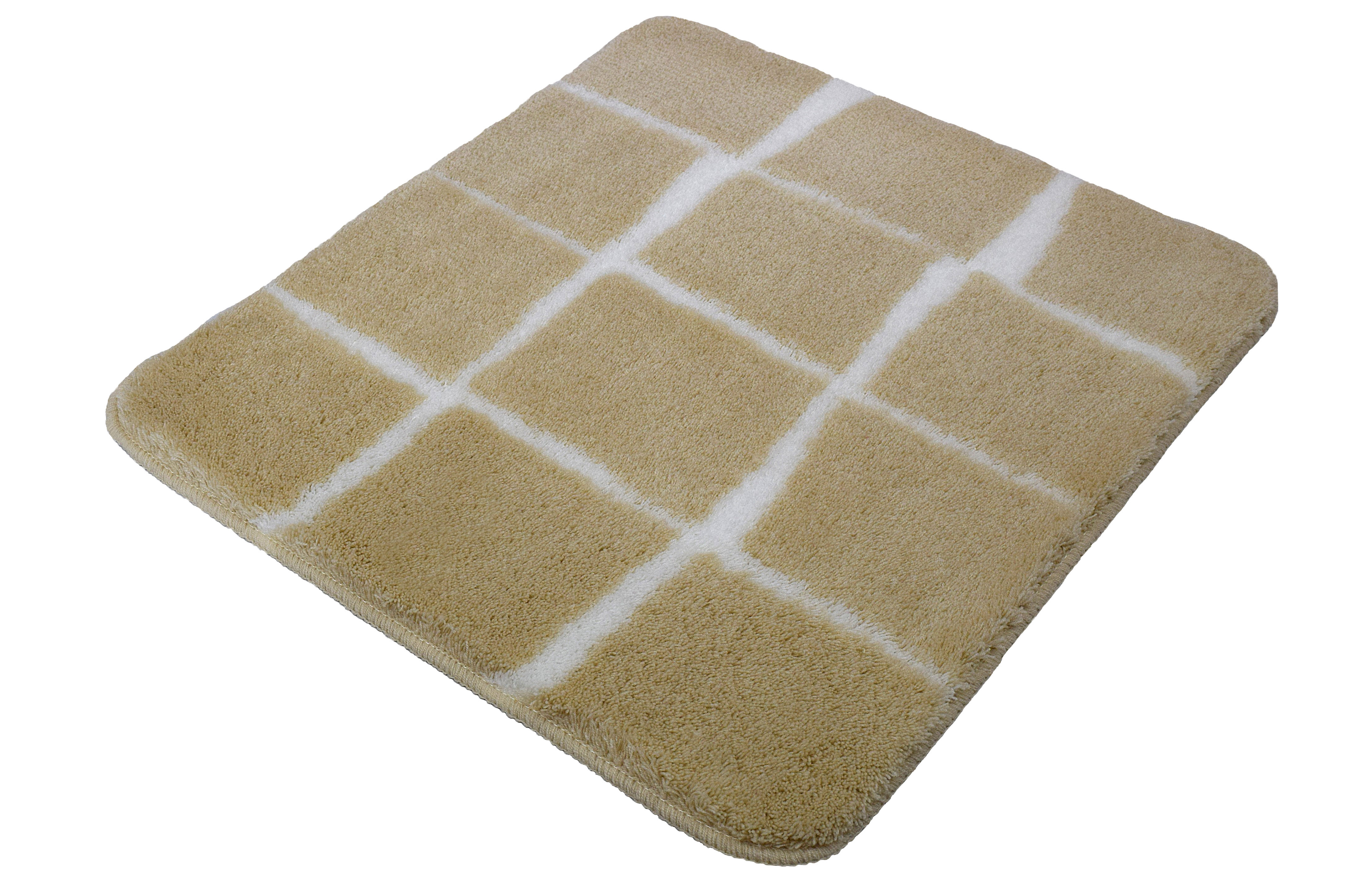 Badteppich, Carat Sandbeige, 70x120 cm