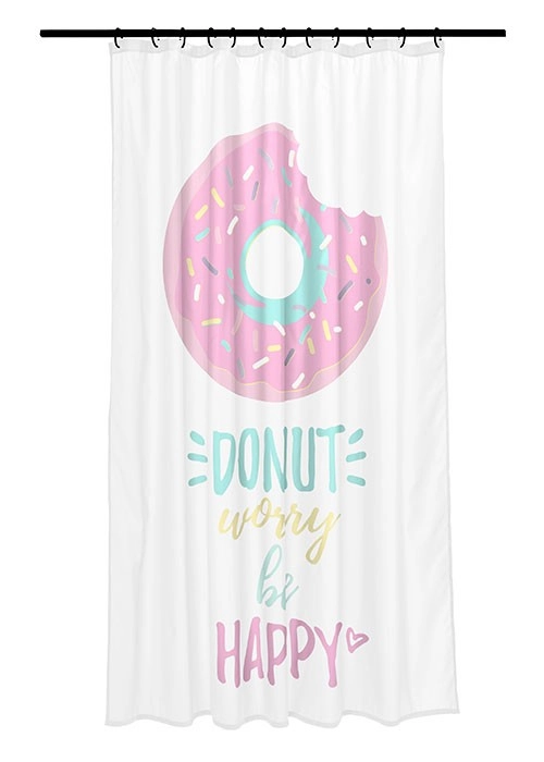 Duschvorhang TXT, Donut Multicolor, 180x200 cm